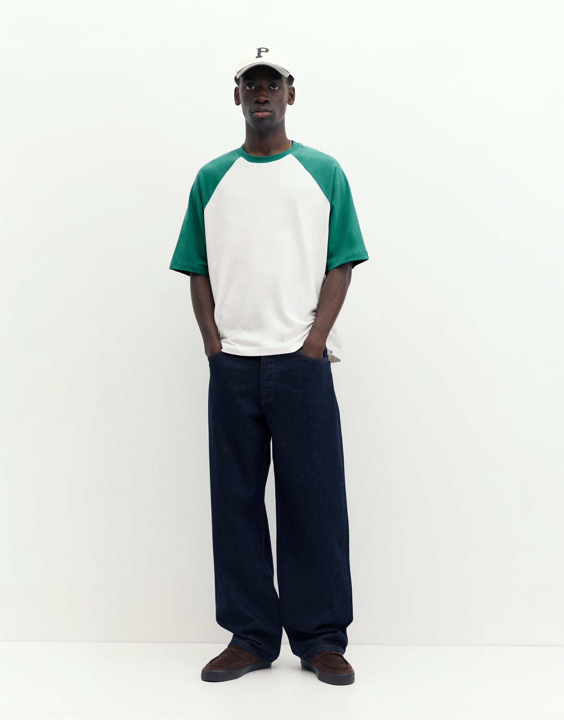Raglan sleeve T-shirt — Green