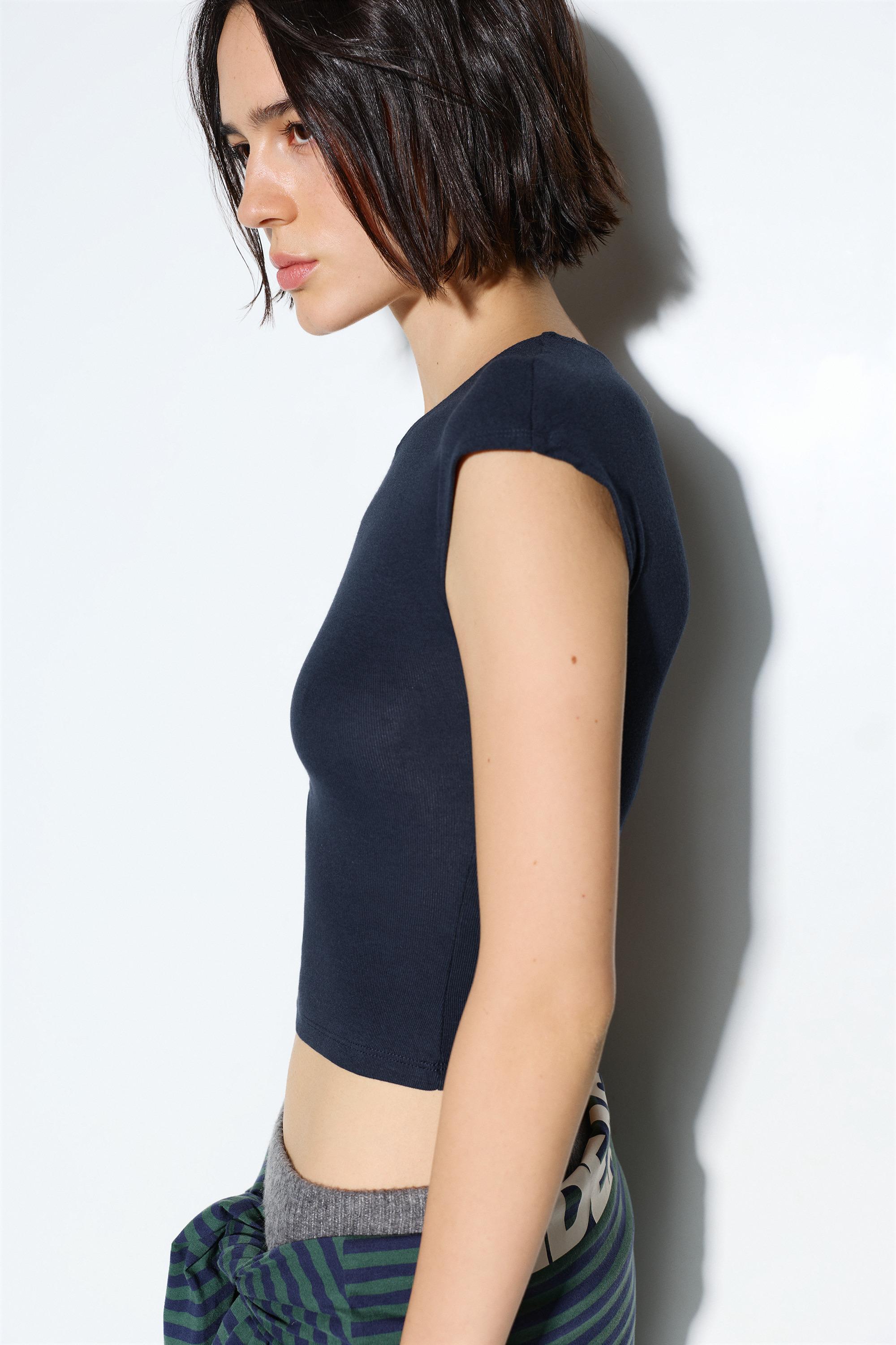 Dar Kesim Kısa Kollu Tişört - Görsel 92