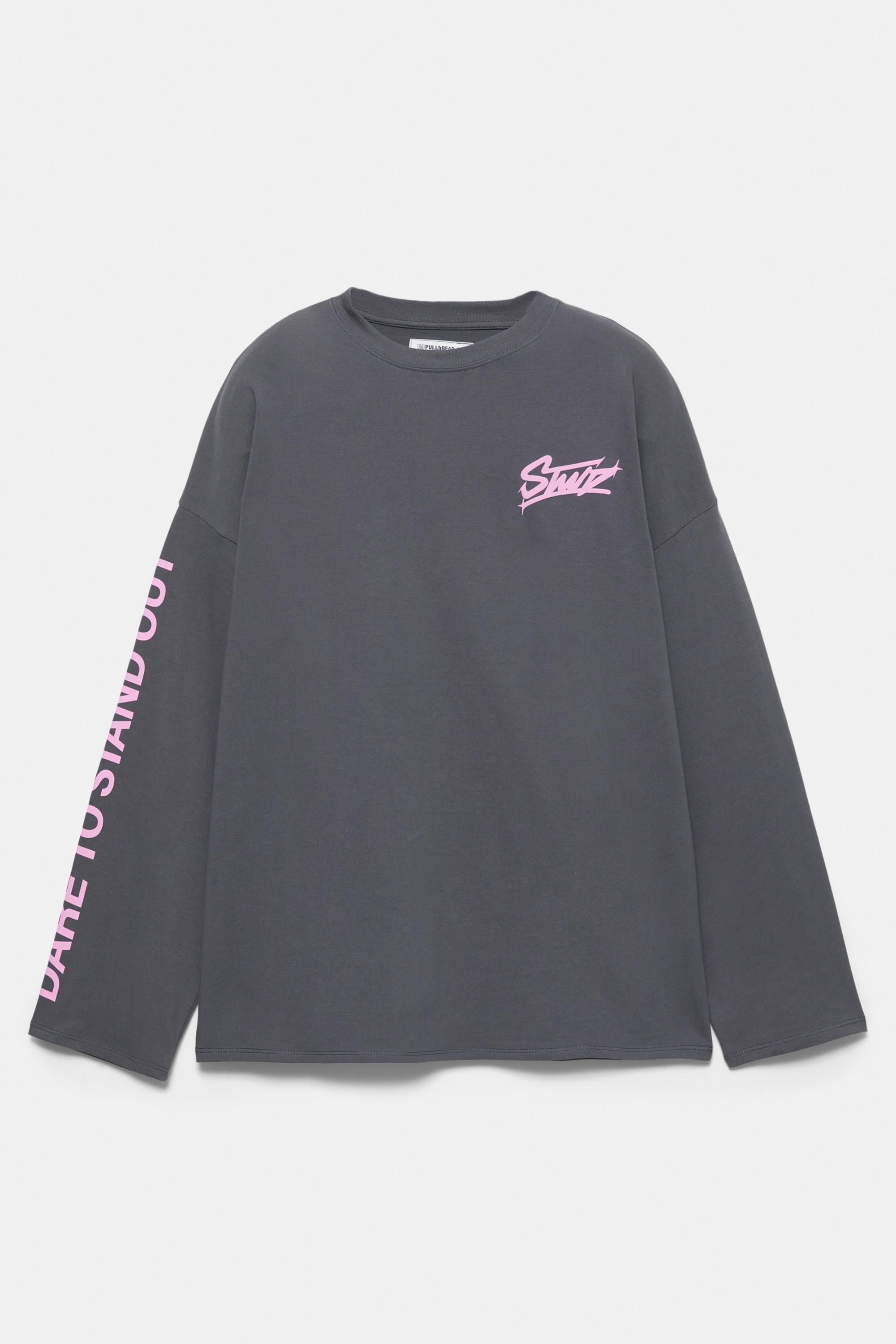 STWD graphic T-shirt — Anthracite grey