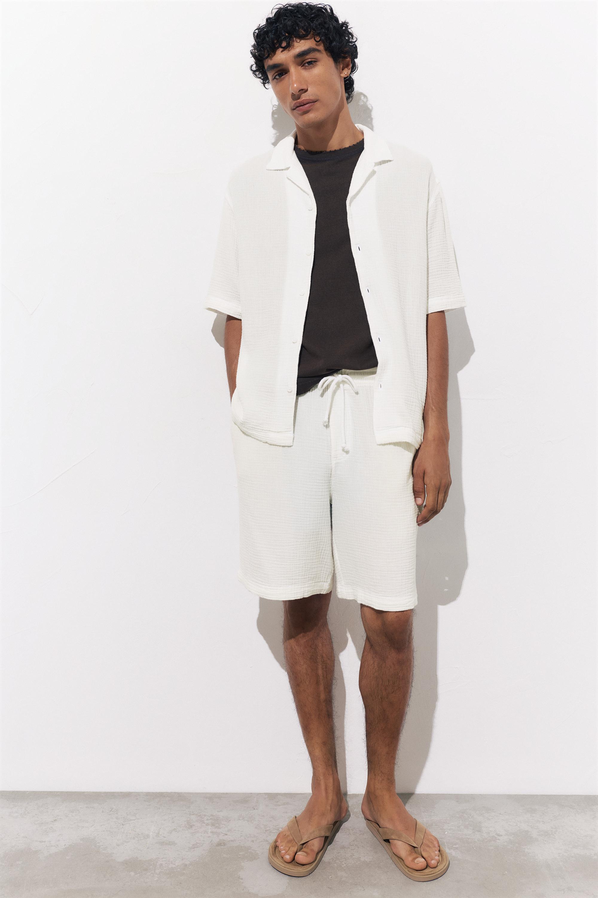 Bermuda sweat shorts — White