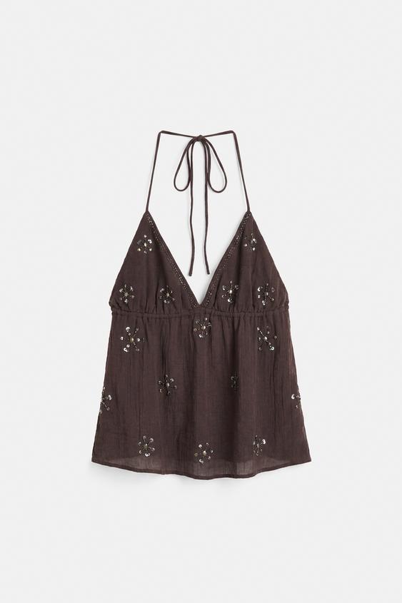 Halter boncuklu top