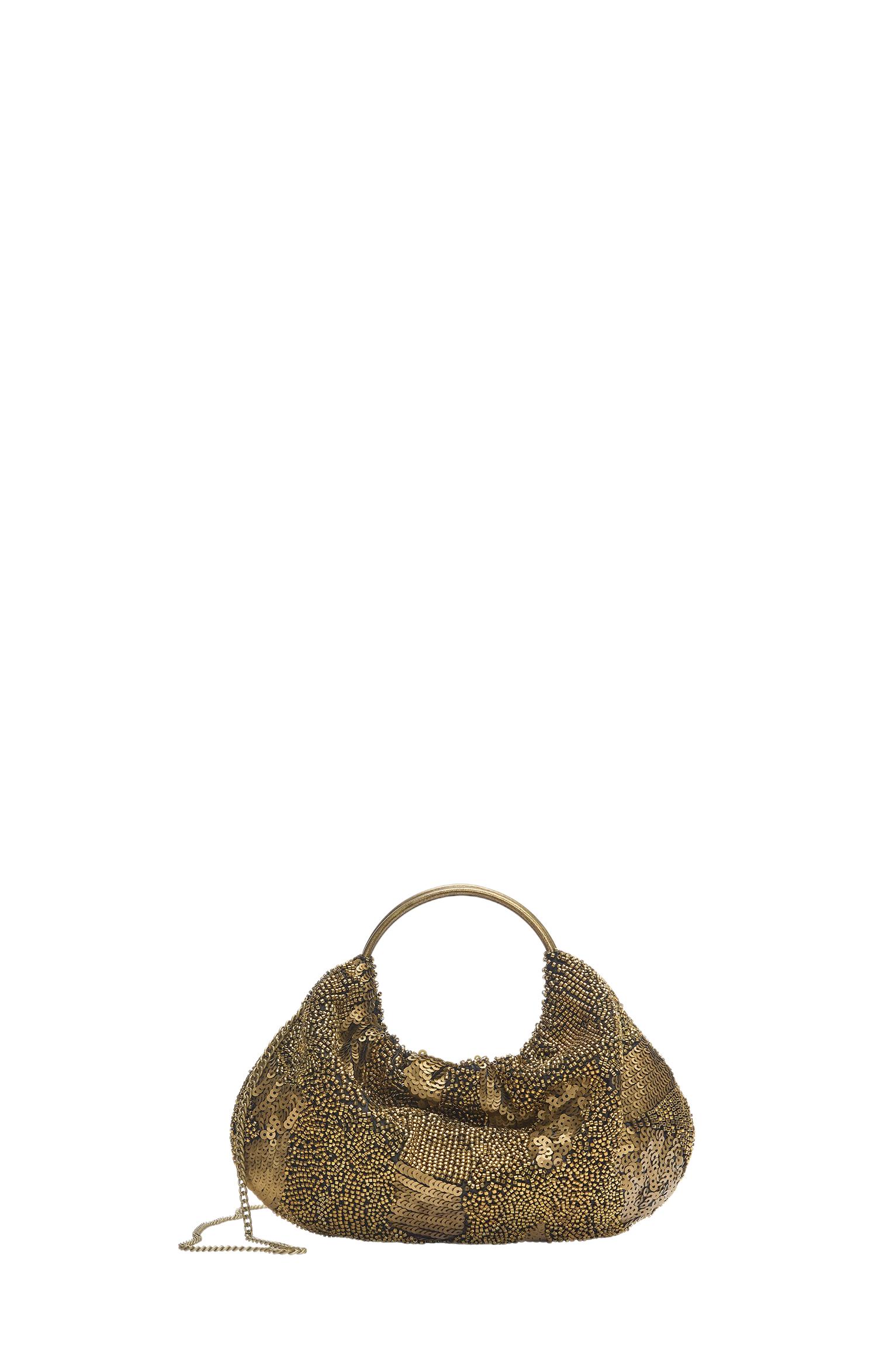Metalik saplı boncuklu çanta - Görsel 11