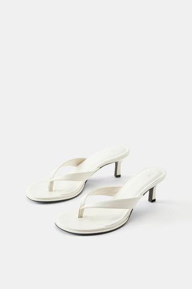 Heeled sandals — Ecru 3