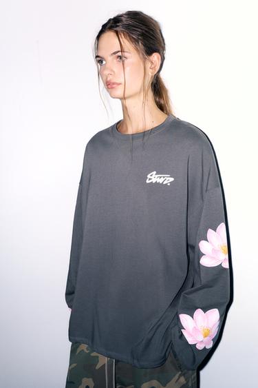 STWD flower graphic T-shirt — Grey 6