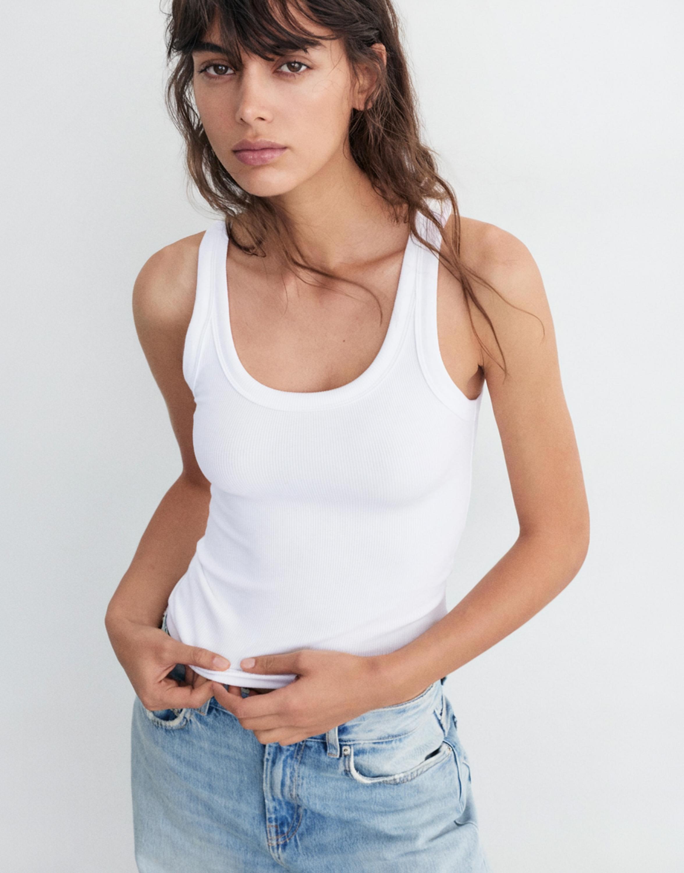 Basic tank top — White