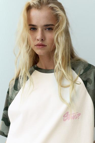 STWD T-shirt with printed sleeves — Ice 3