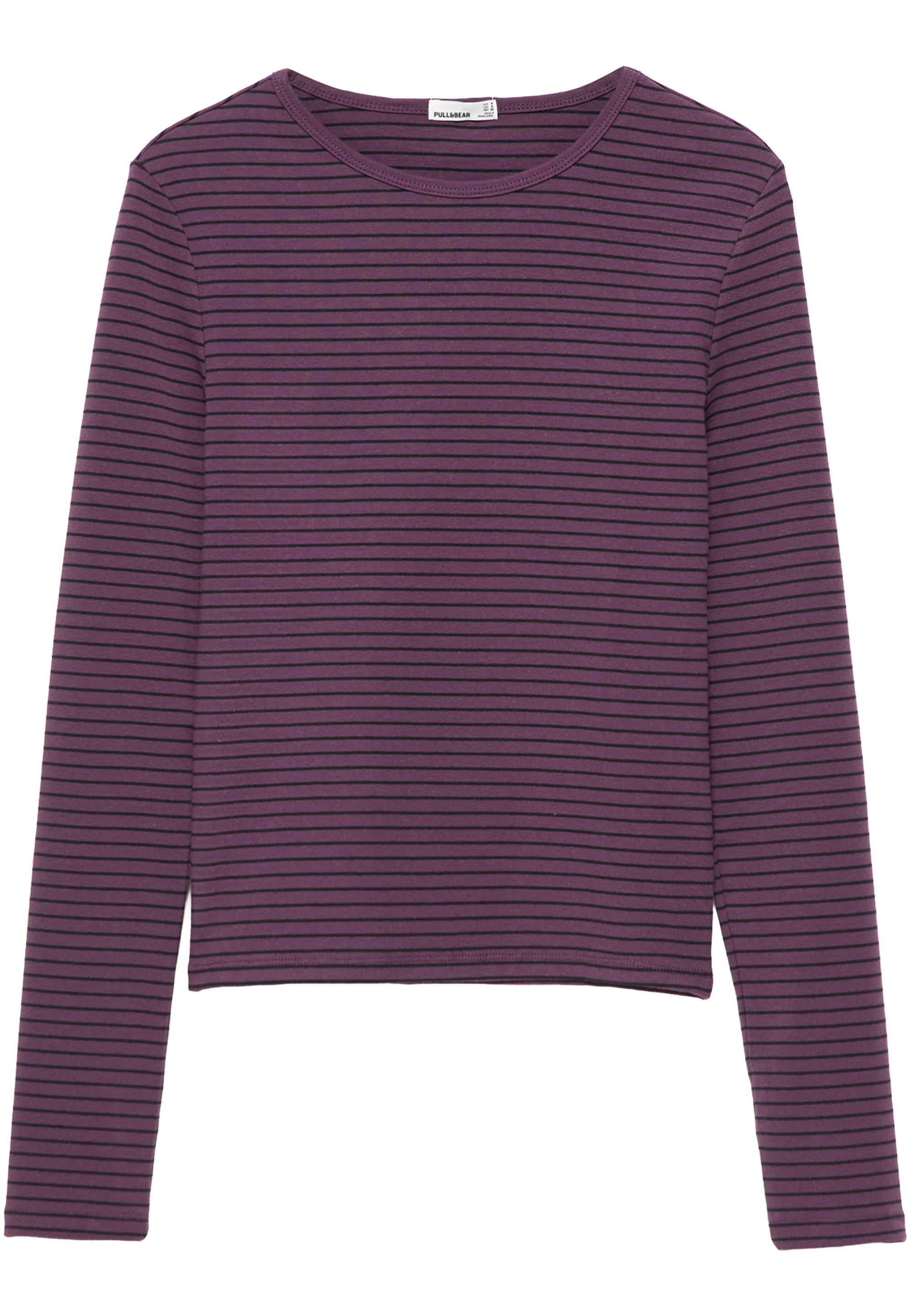 Fitted long sleeve T-shirt — Striped