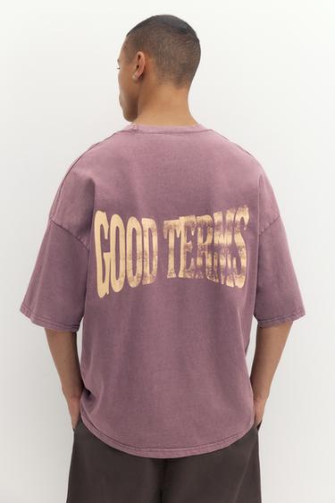 Oversize T-shirt with graphic — Mauve 2