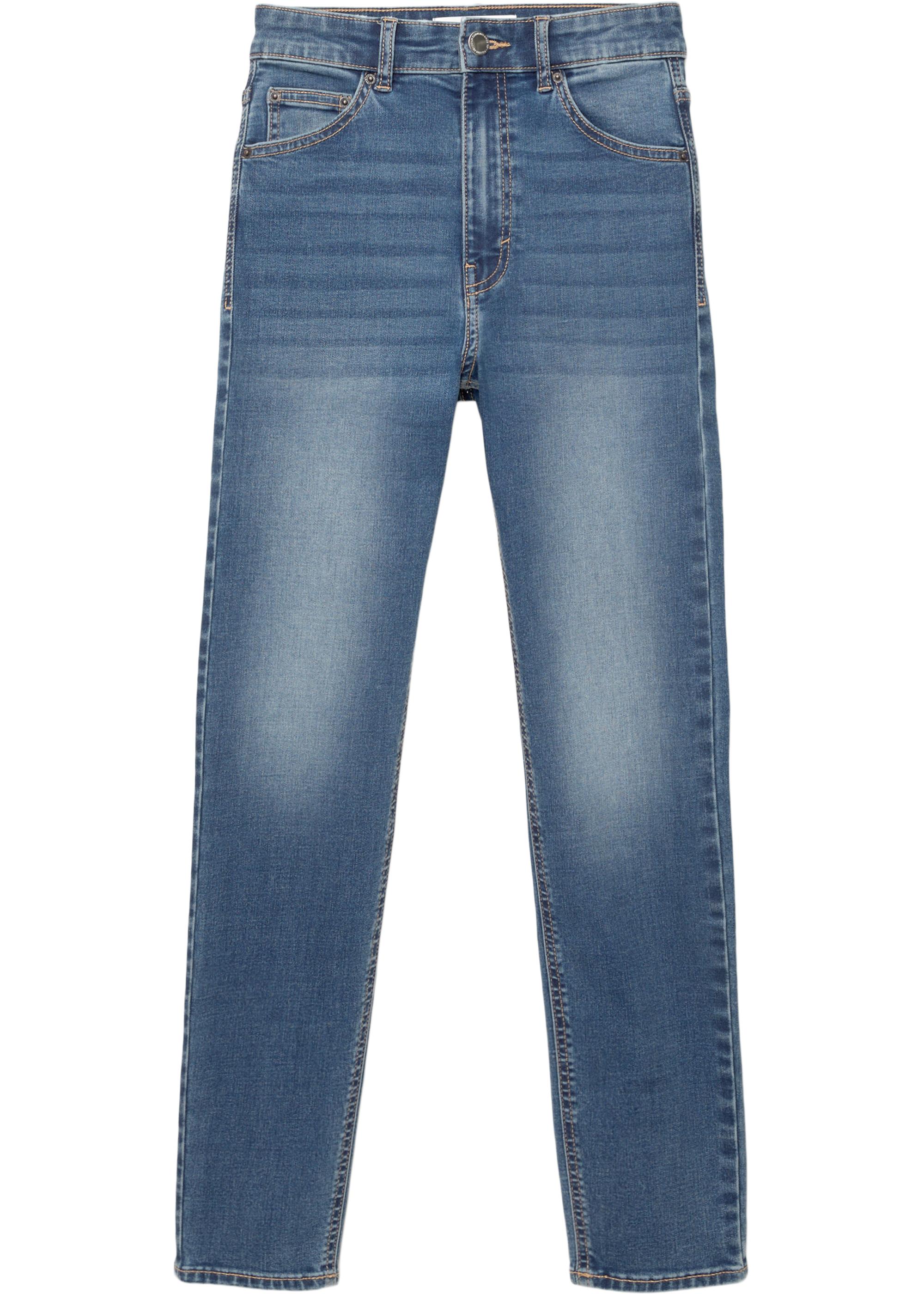 High-waist skinny jeans — Medium blue