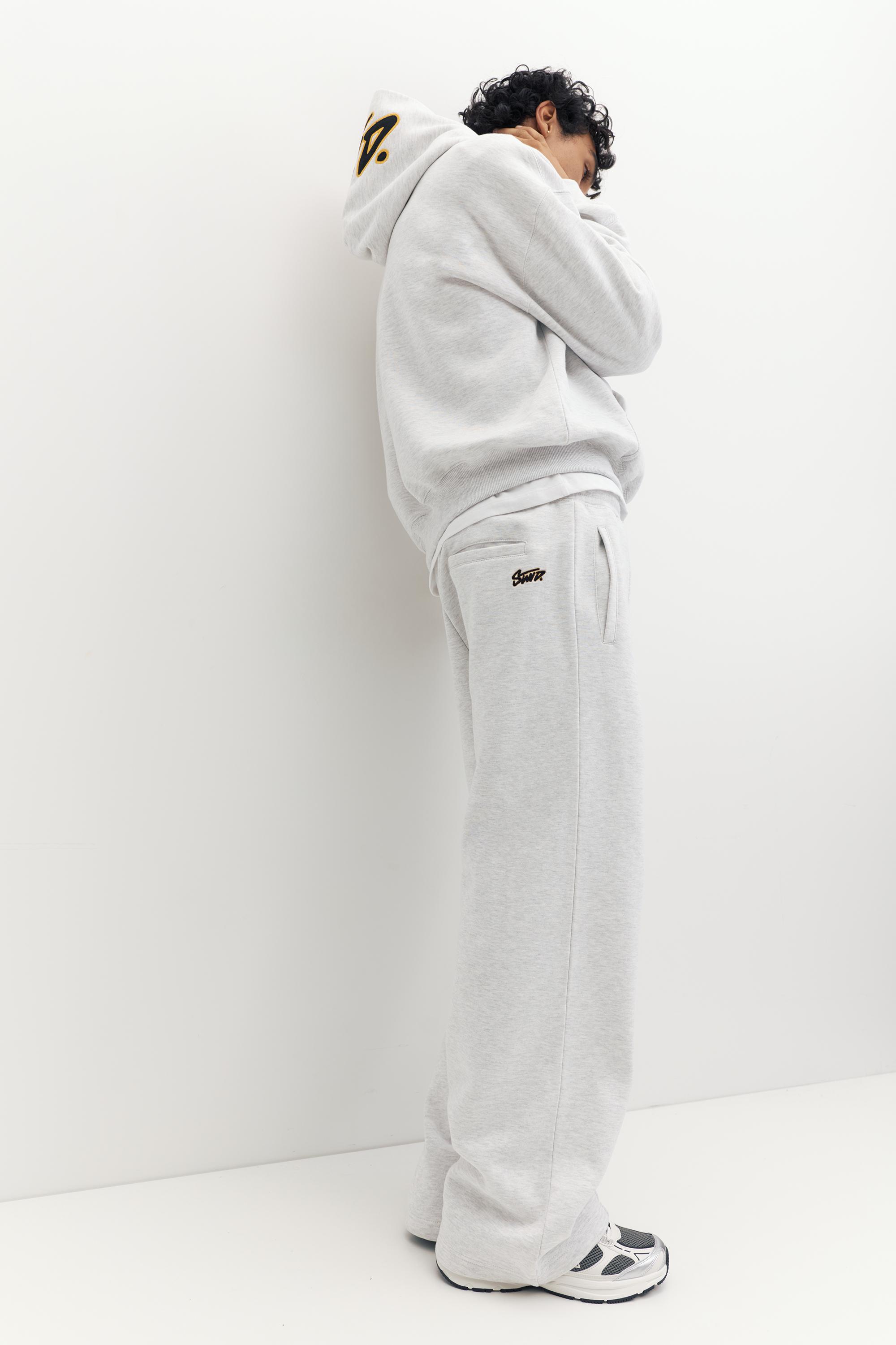 STWD baggy joggers — Pale marl