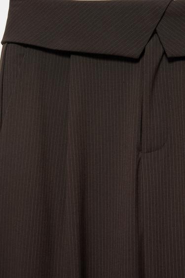 Smart trousers with a rolled waist — Striped 7