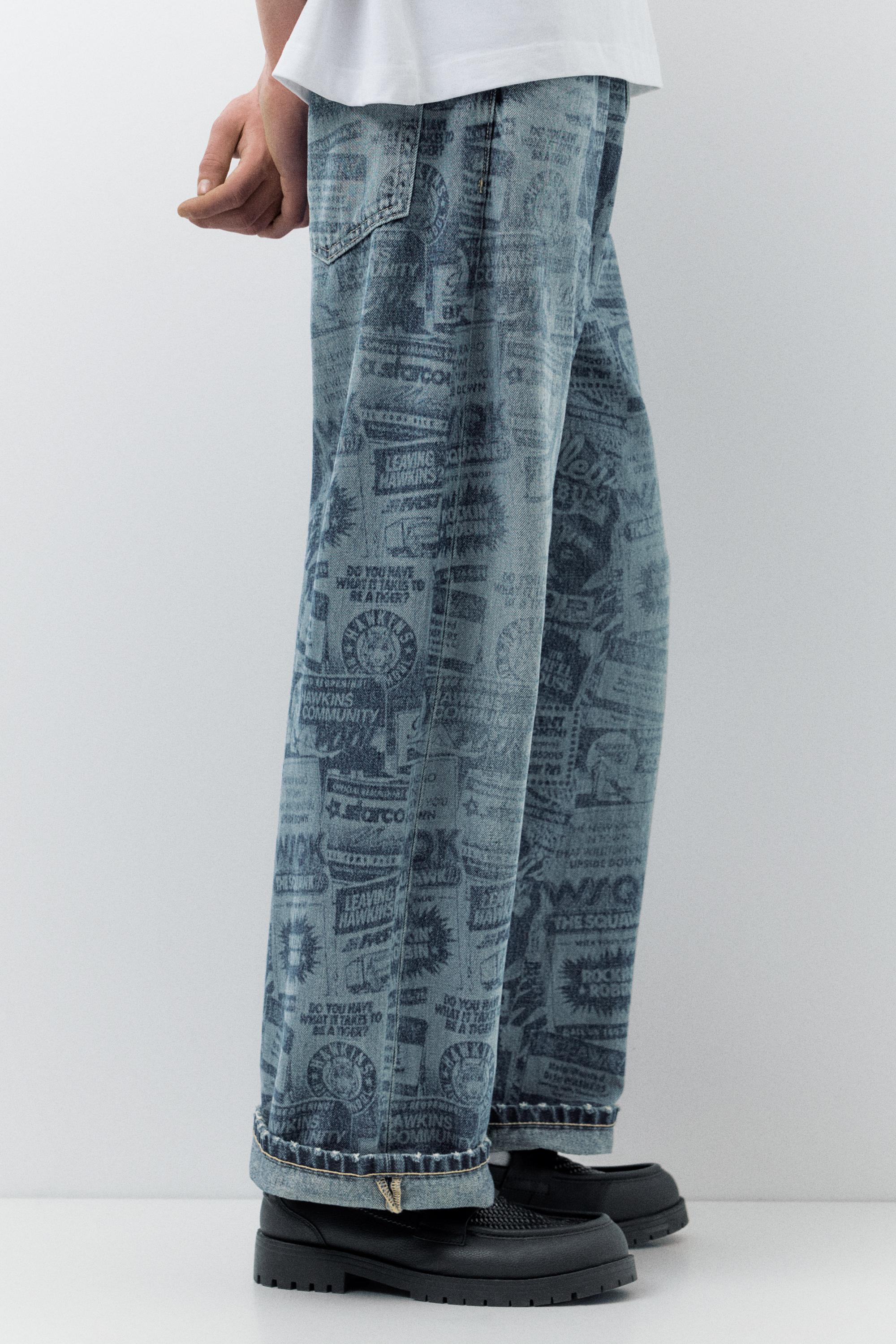Stranger Things wide-leg jeans — Medium blue