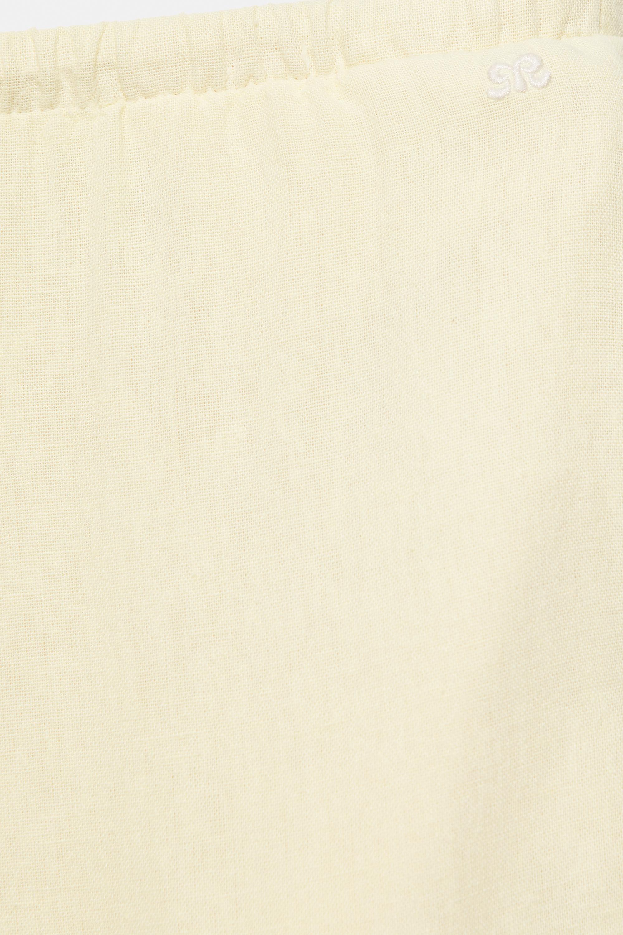 Linen blend joggers — Yellow