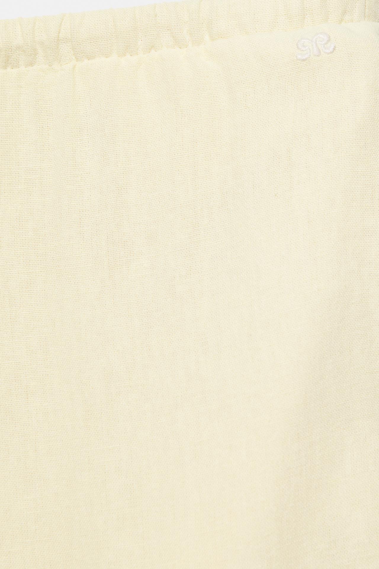 Linen blend joggers — Yellow