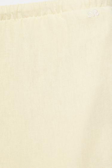 Linen blend joggers — Yellow 8
