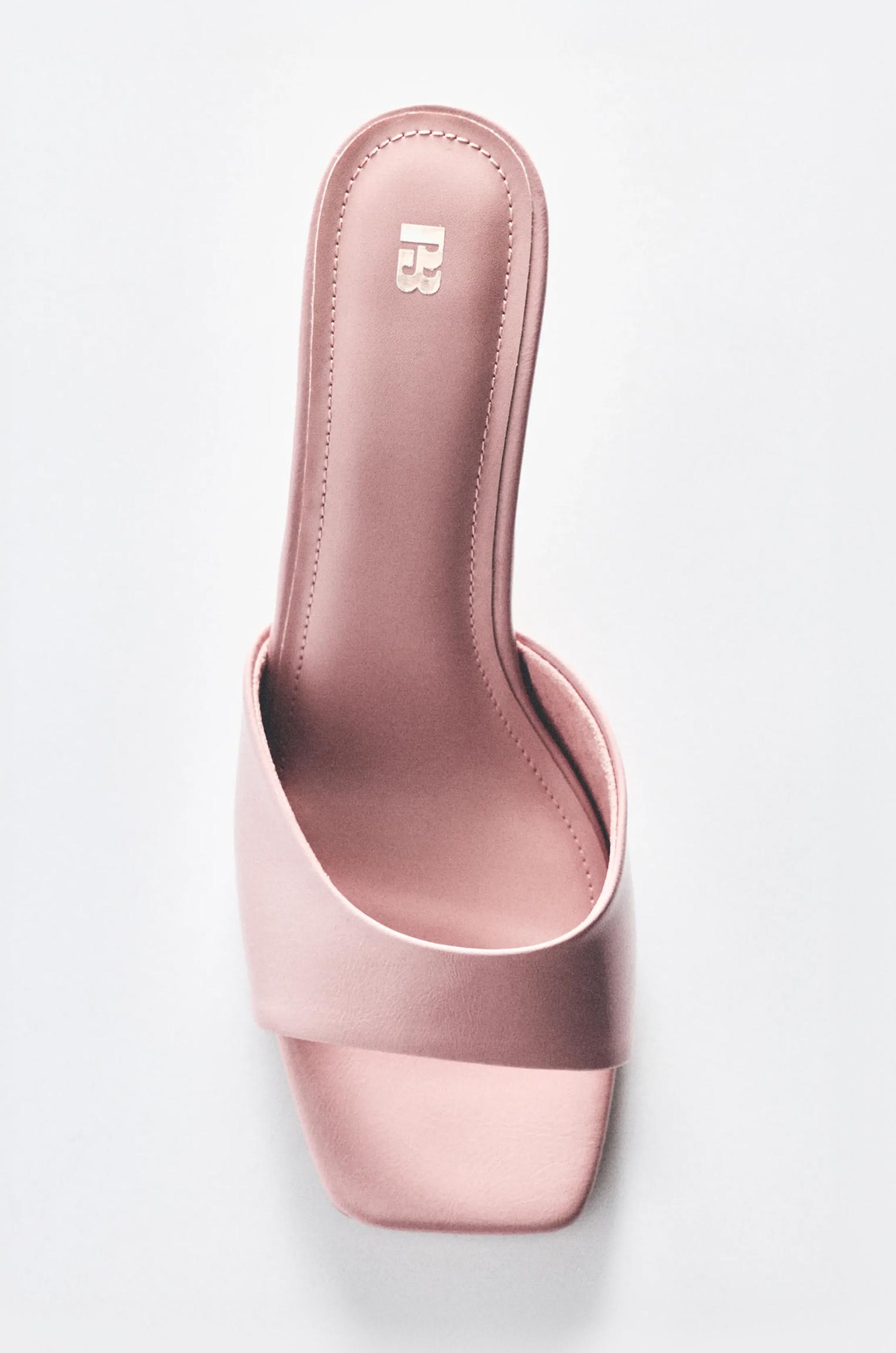 Heeled mule sandals — Pink