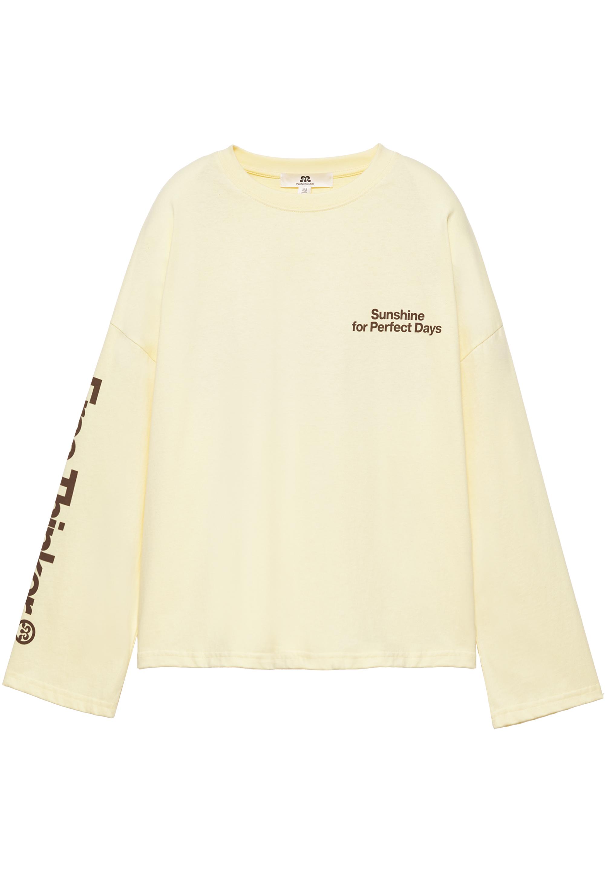 Oversize sun graphic T-shirt — Yellow