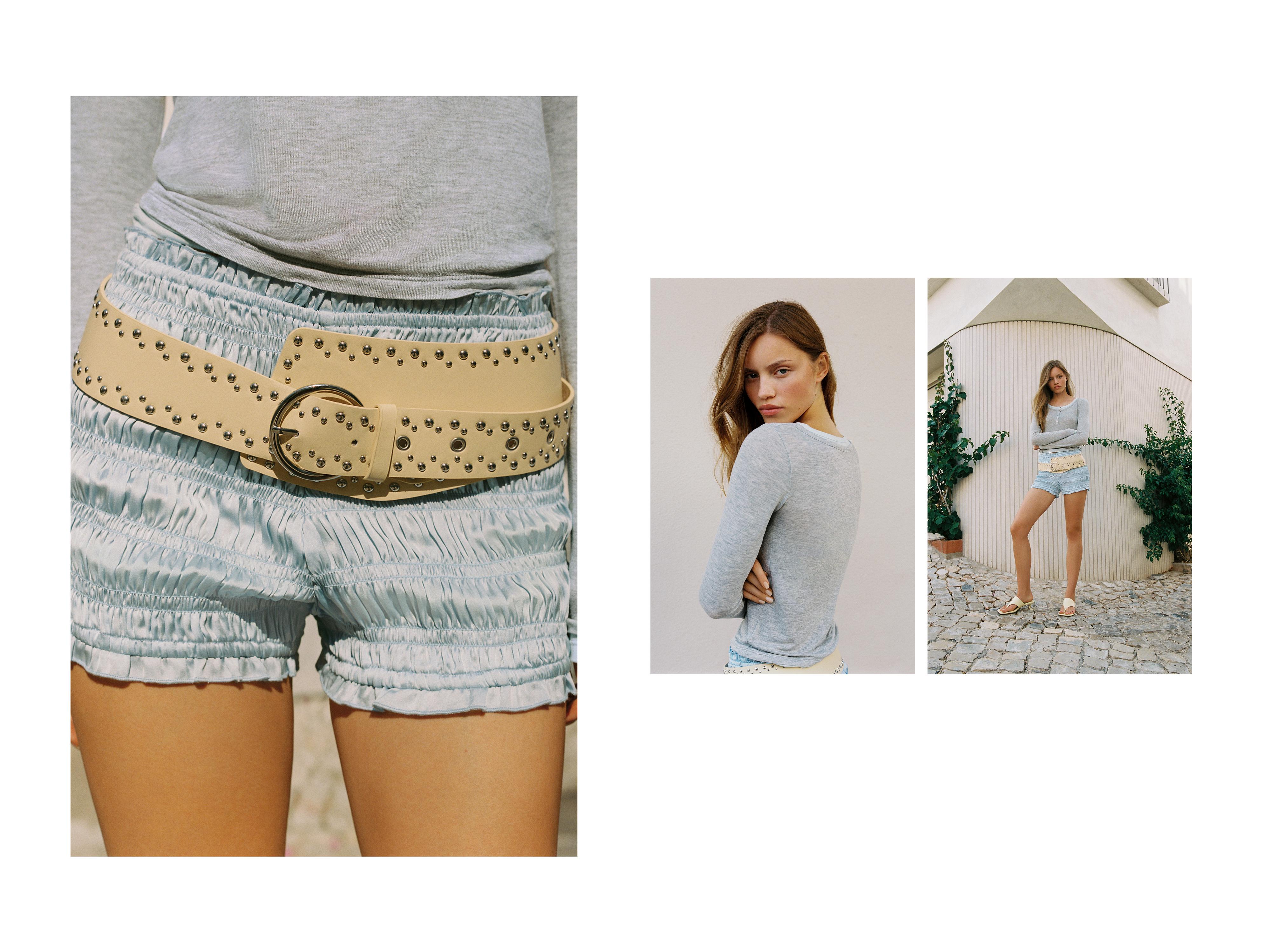 Wide studded belt — Butter