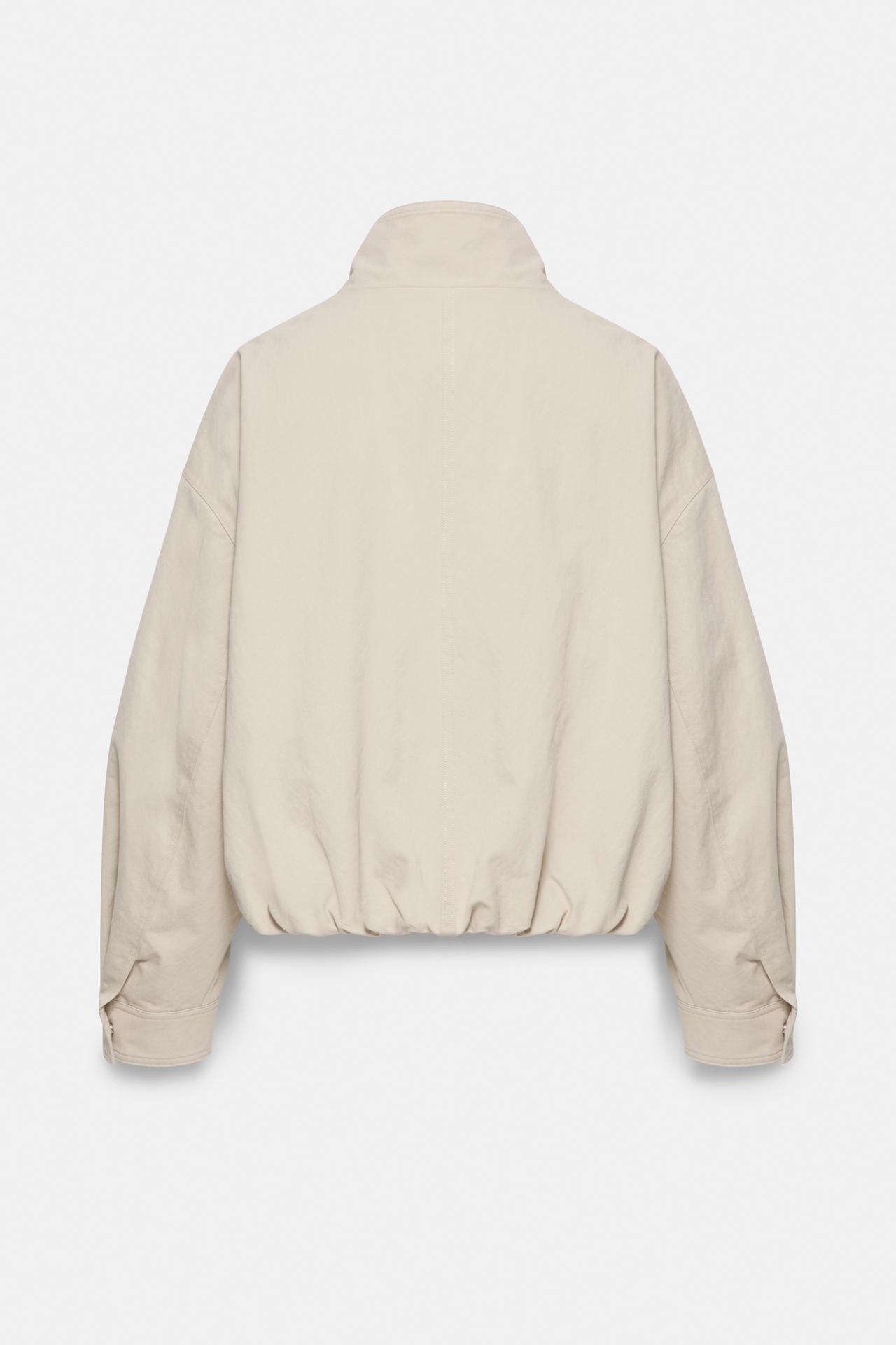Oversize high-neck jacket — Sand