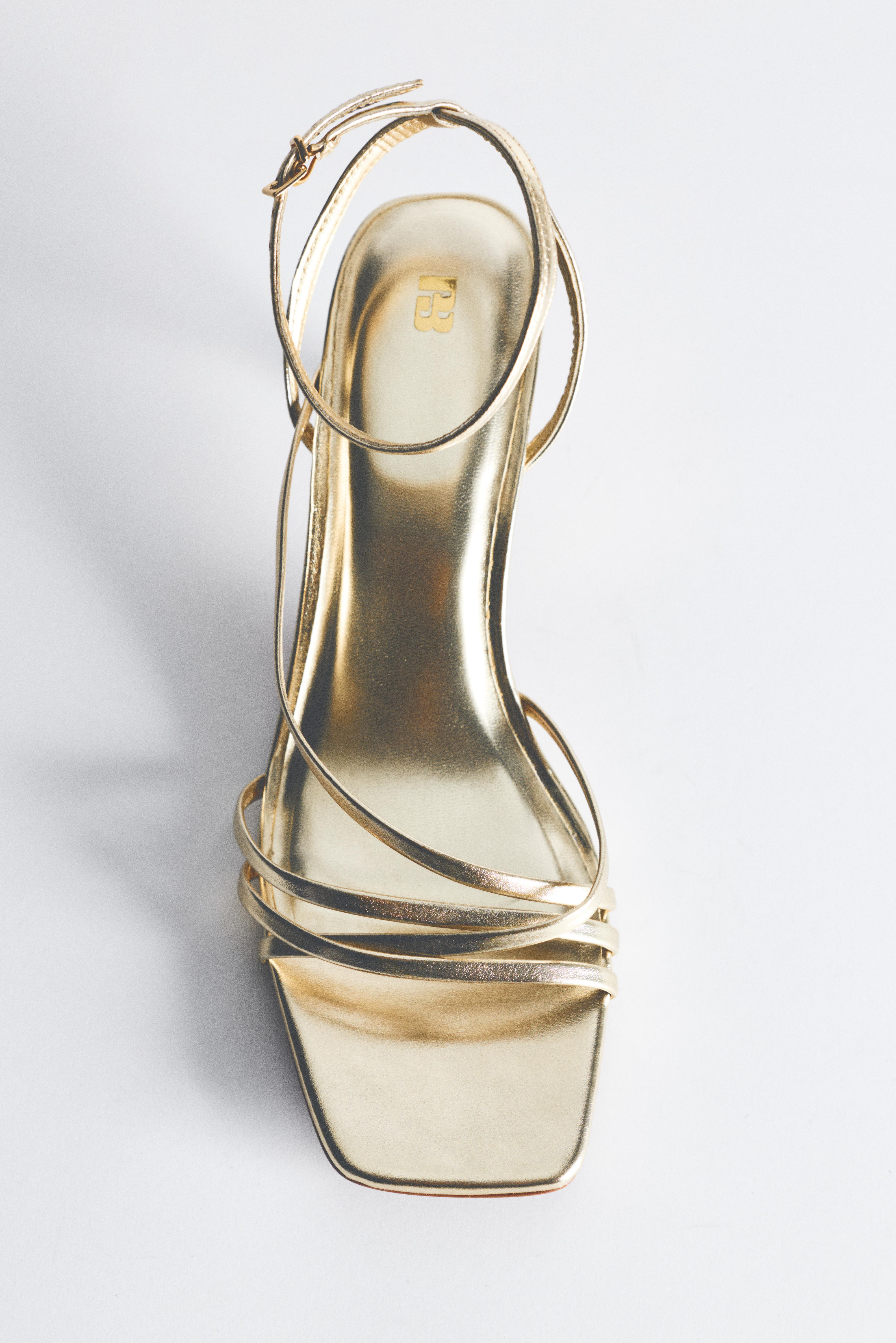 Strappy high-heel sandals — Gold