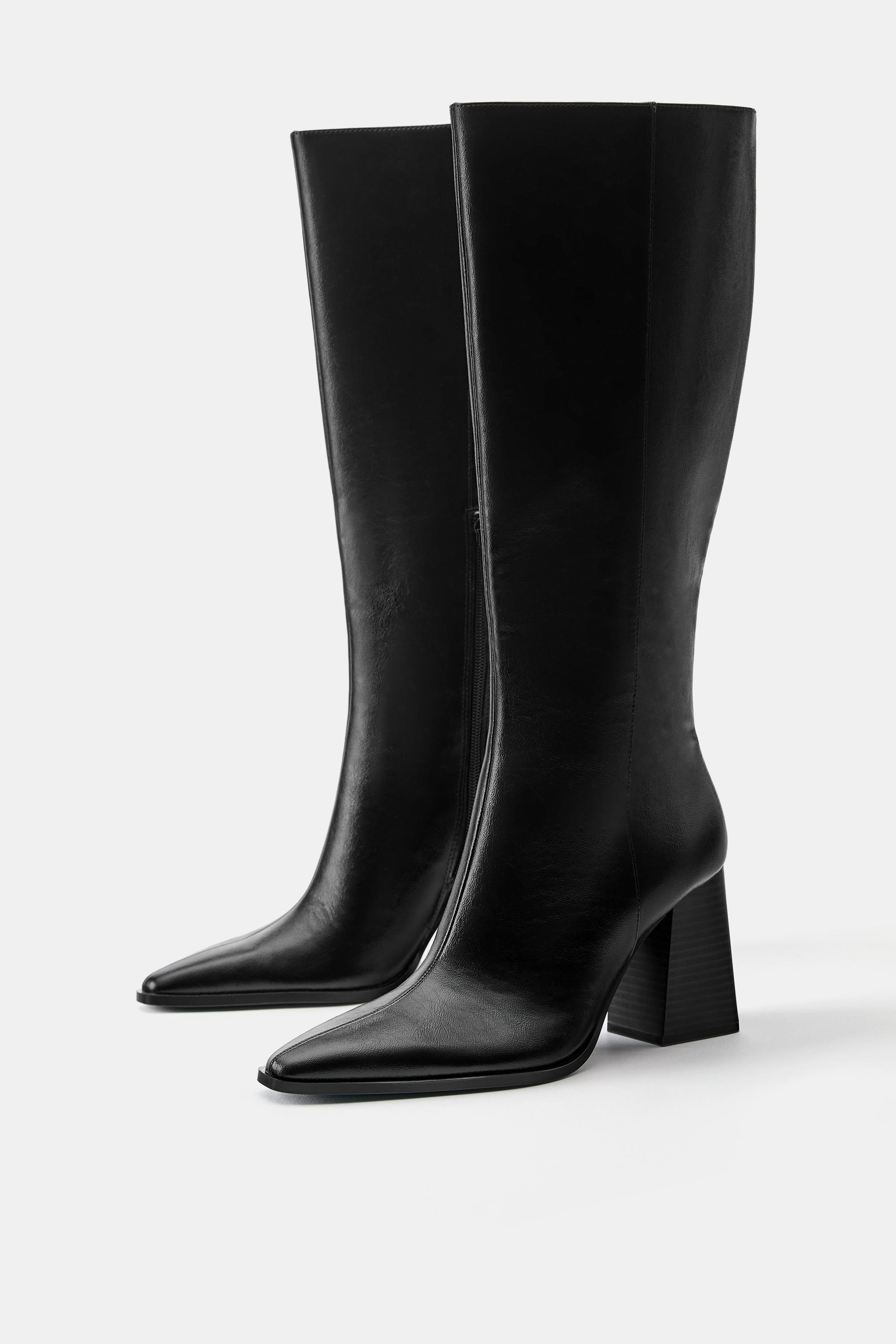 High-heel boots — Black