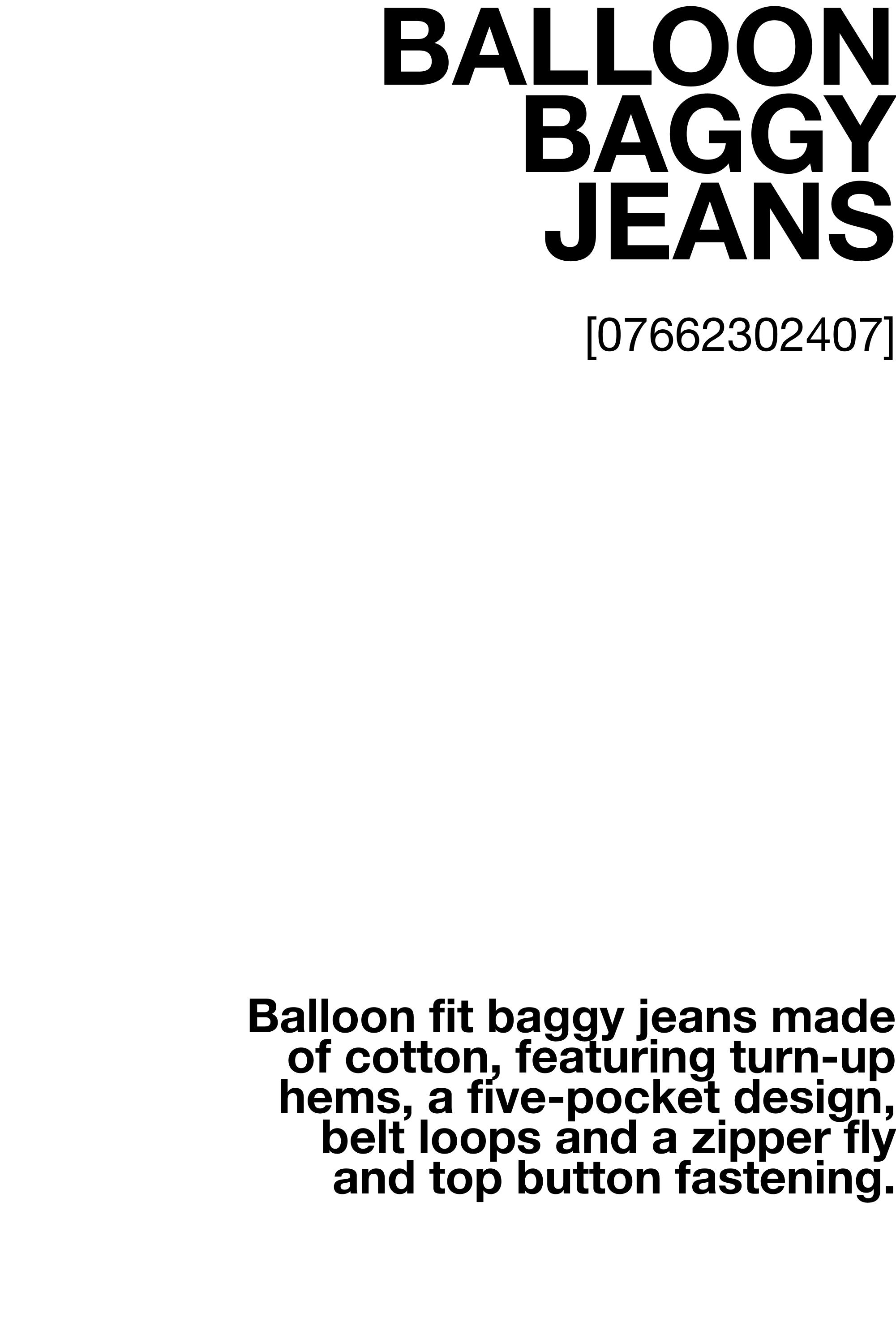 Balloon fit baggy jeans with turn-up hems — Dark blue