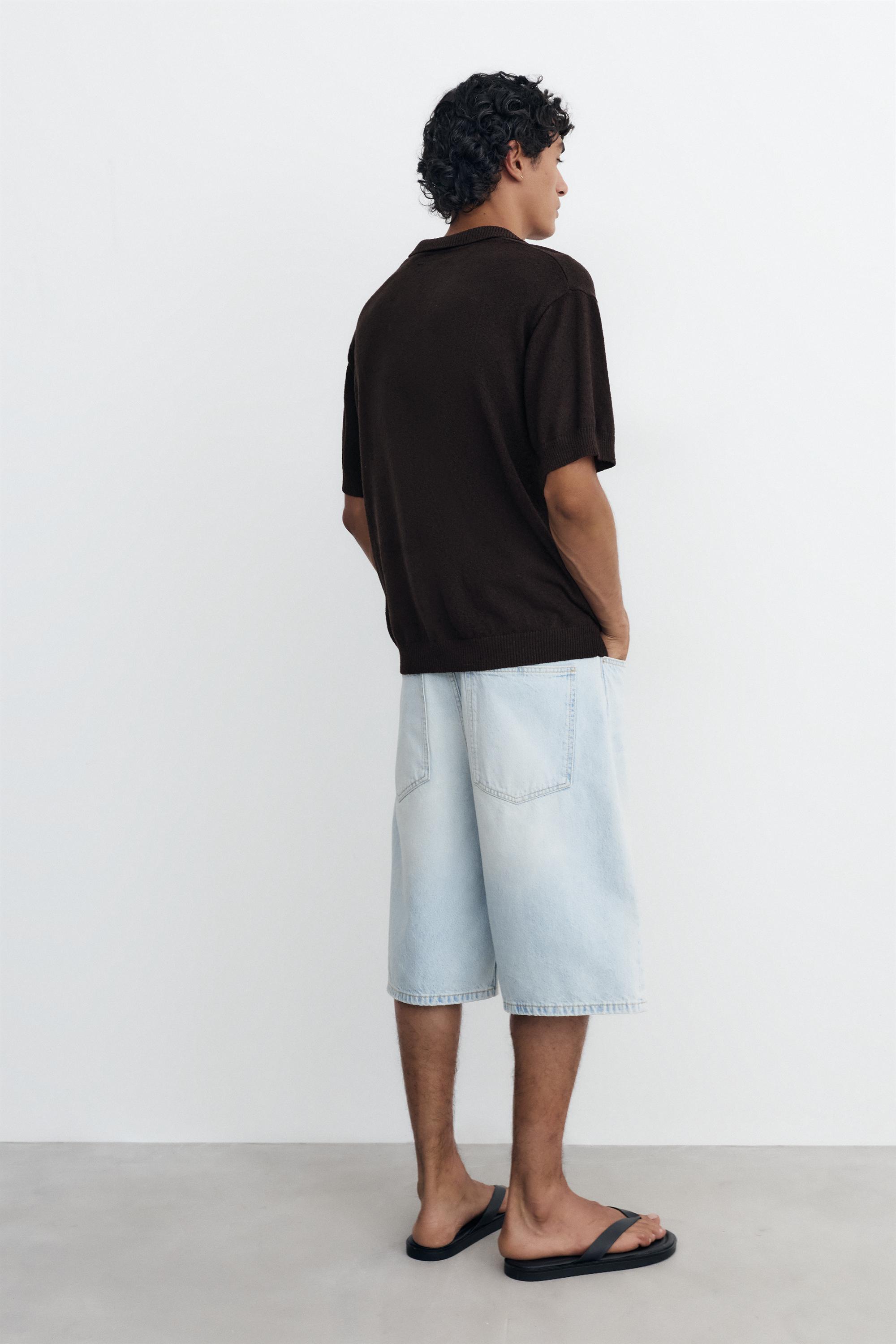 Havlu dokulu polo t-shirt - Görsel 7