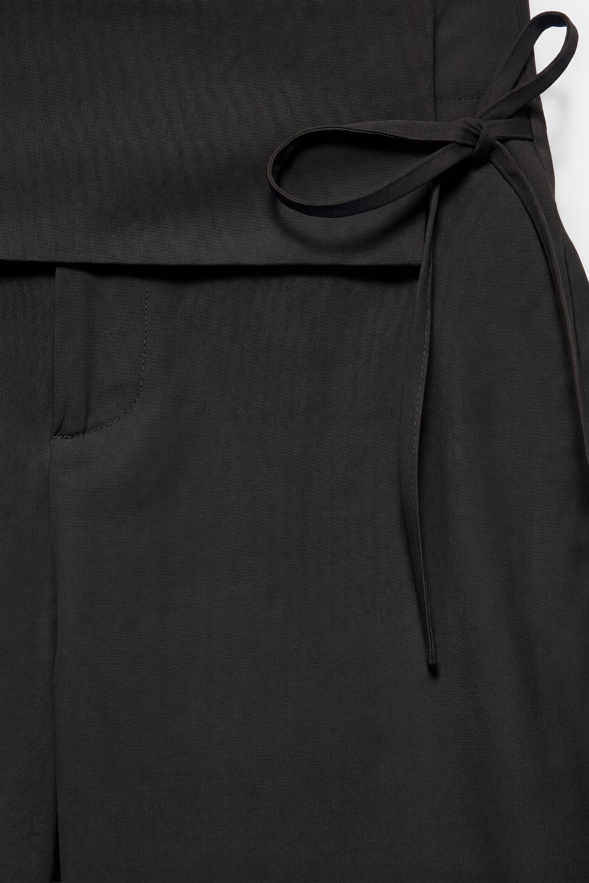 Sash tie culottes — Black