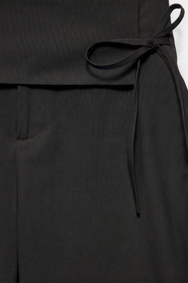 Sash tie culottes — Black 9