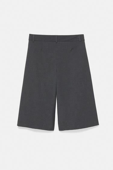 Pleated tailored bermuda shorts — Dark grey 6