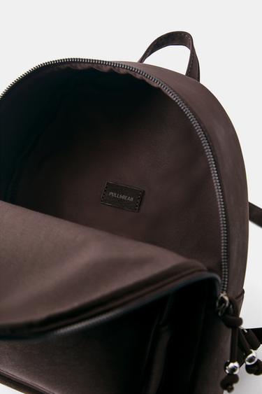 Rubberised backpack — Brown 4