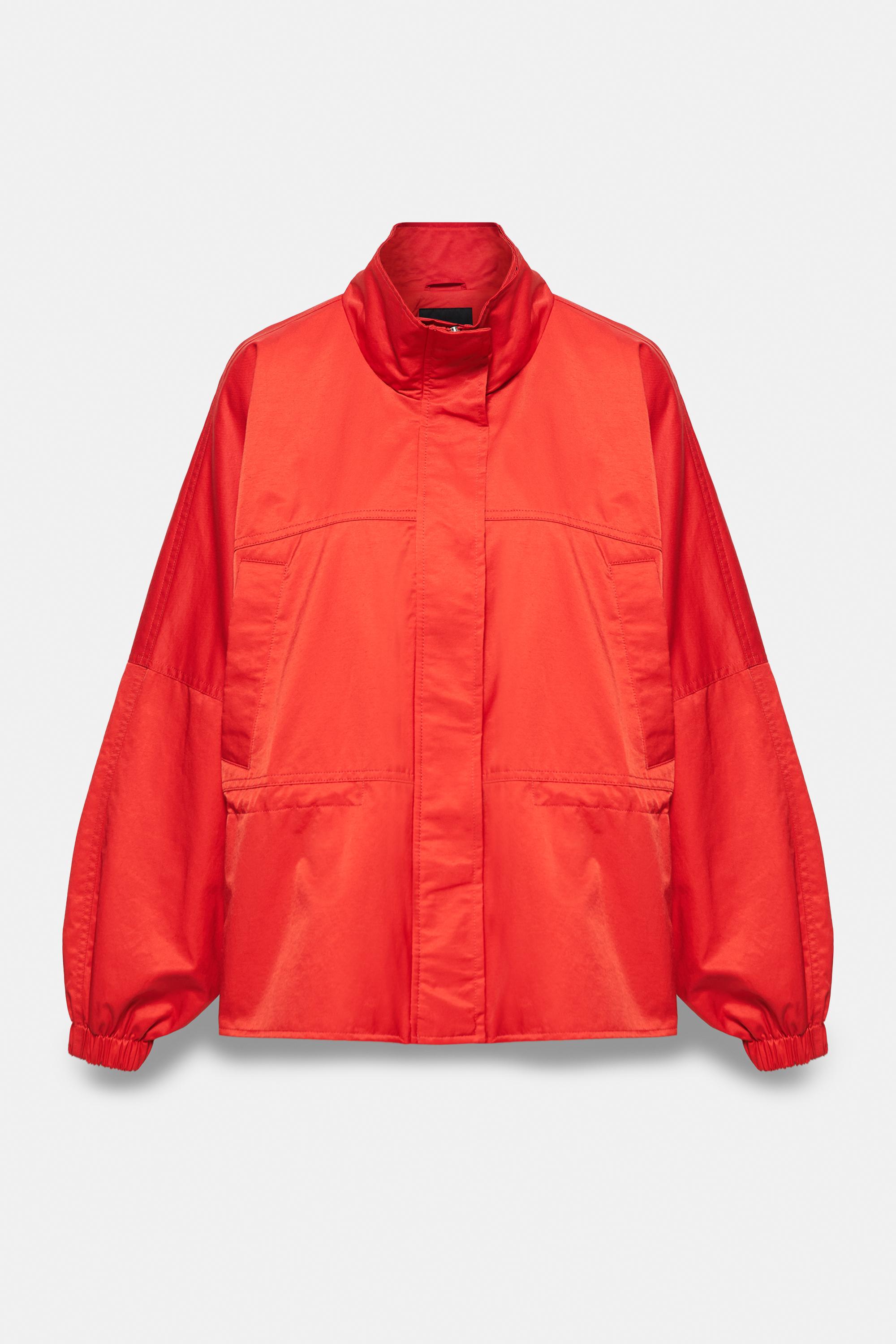 Drawstring waist jacket — Red