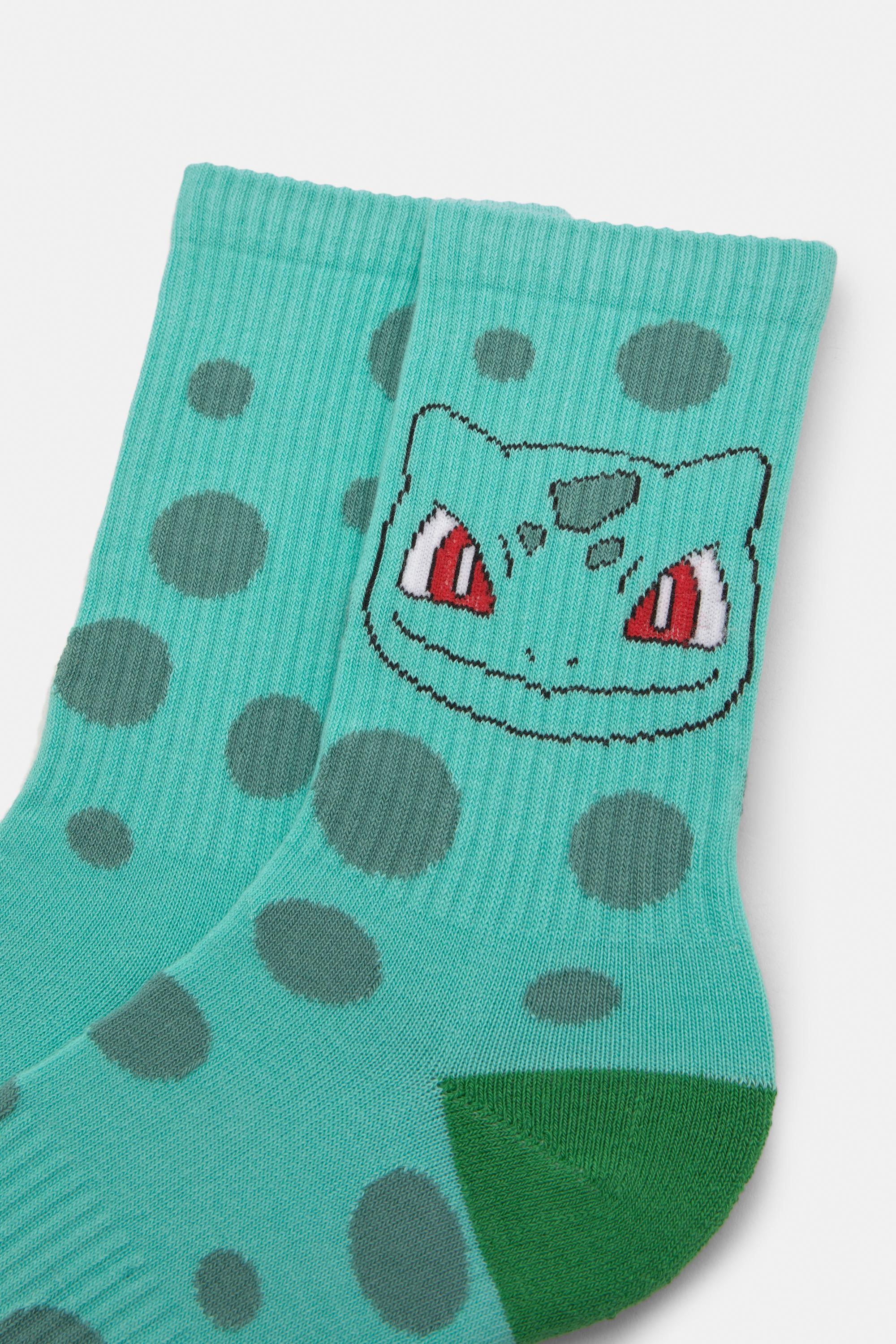 Pokémon Bulbasaur Socks — Medium green