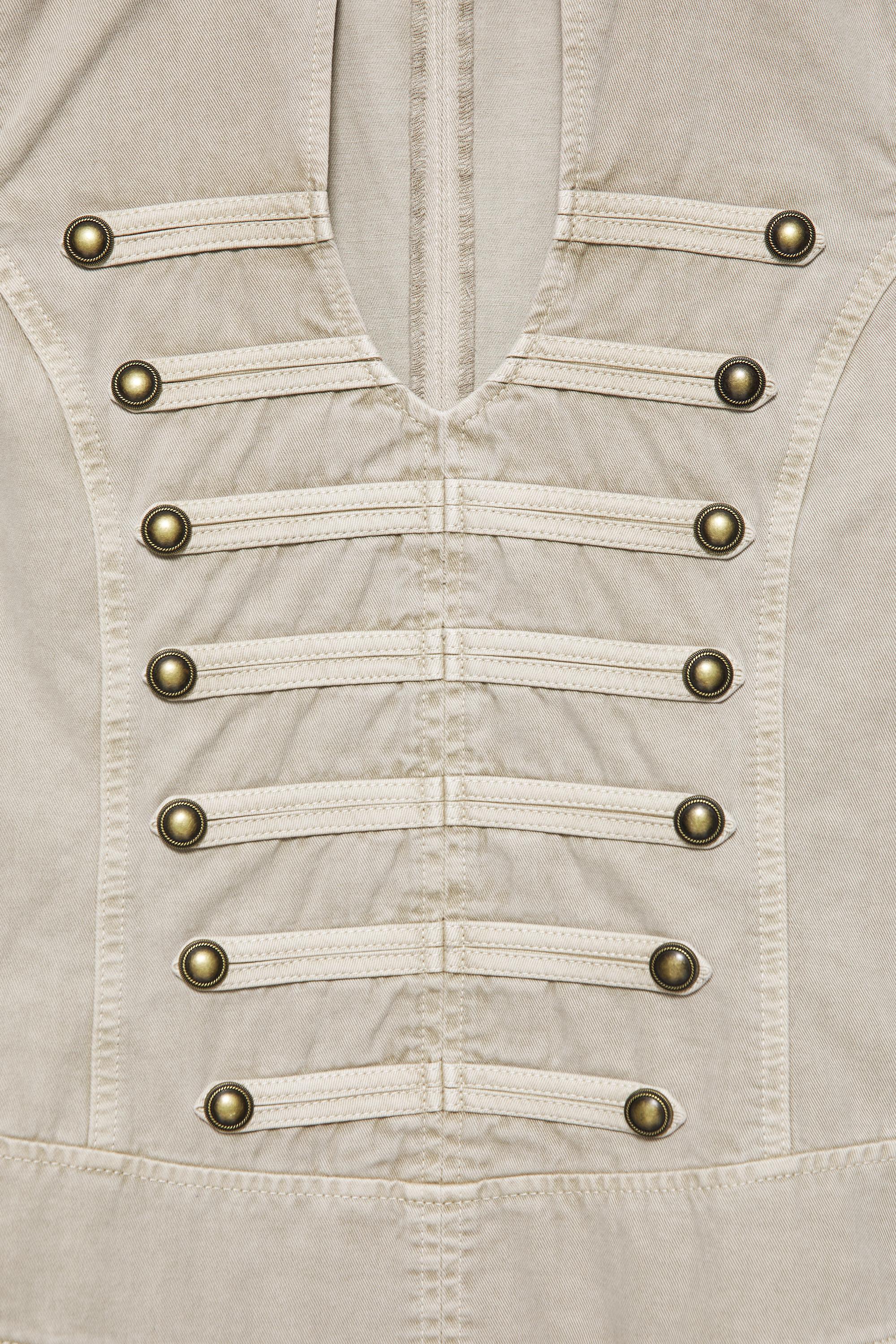 Short toggle button dress — Khaki