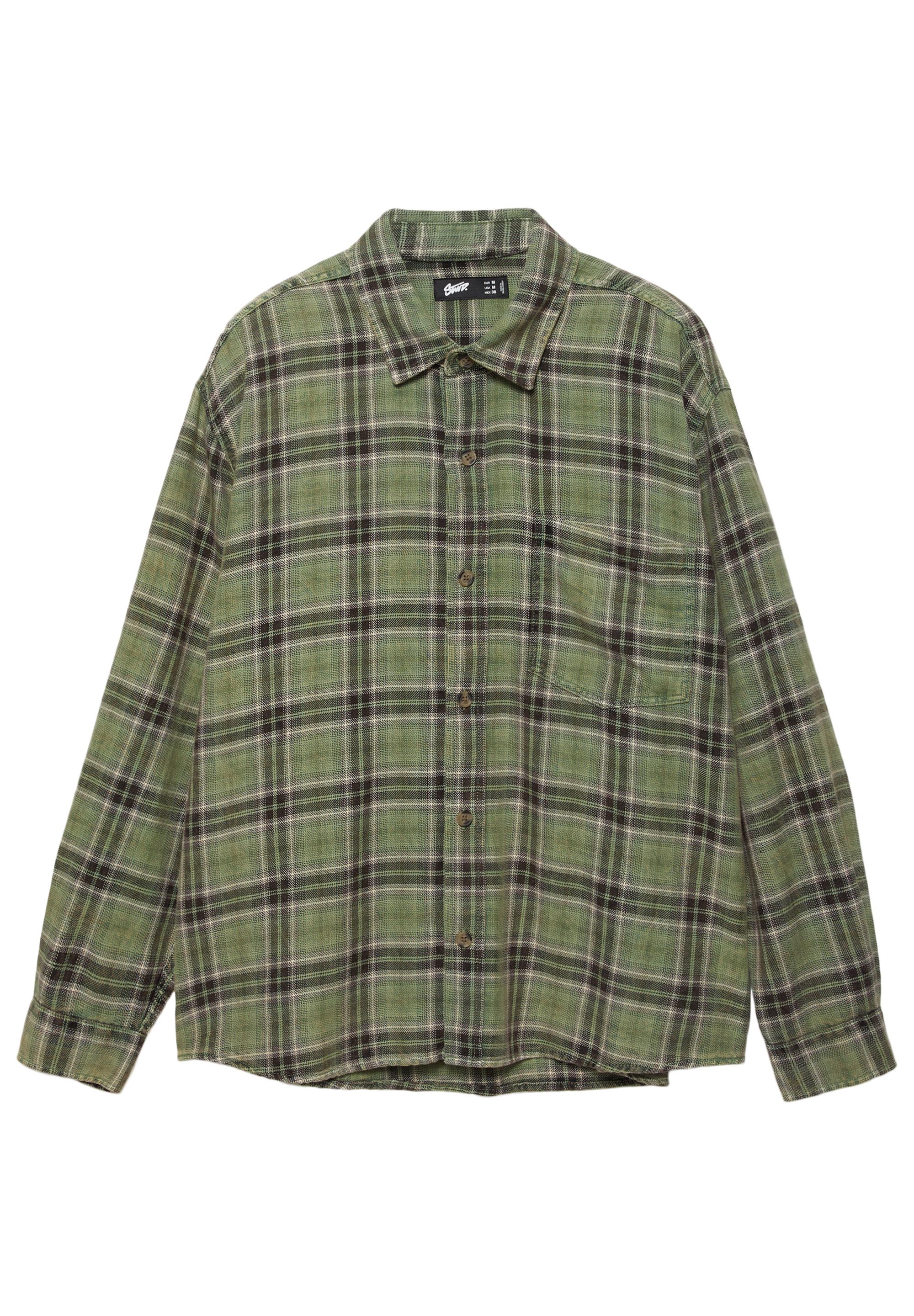 Uzun kollu kareli gömlek - Görsel 2