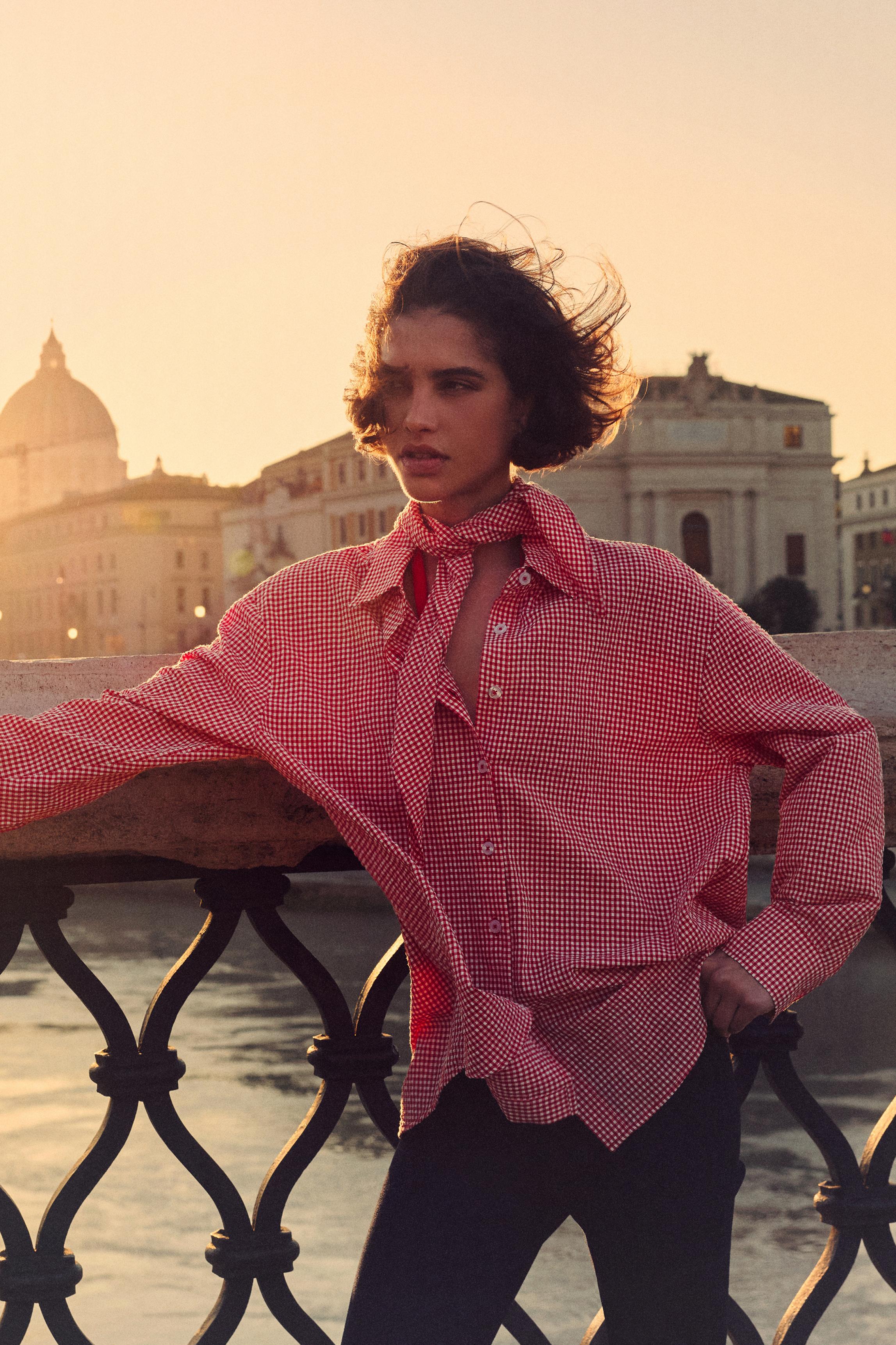 Pötikareli bandana gömlek - Görsel 18