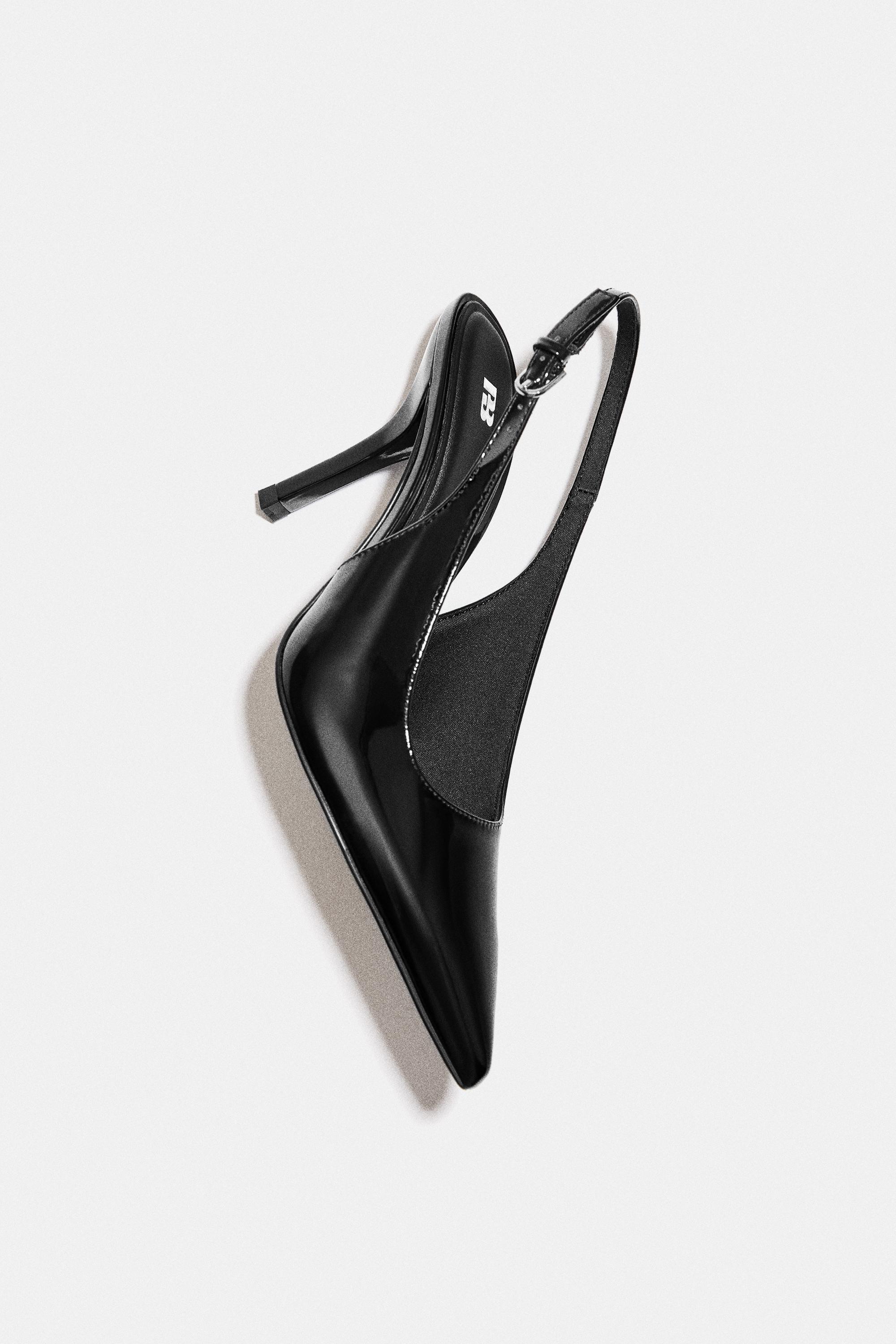 Patent high-heel shoes — Black