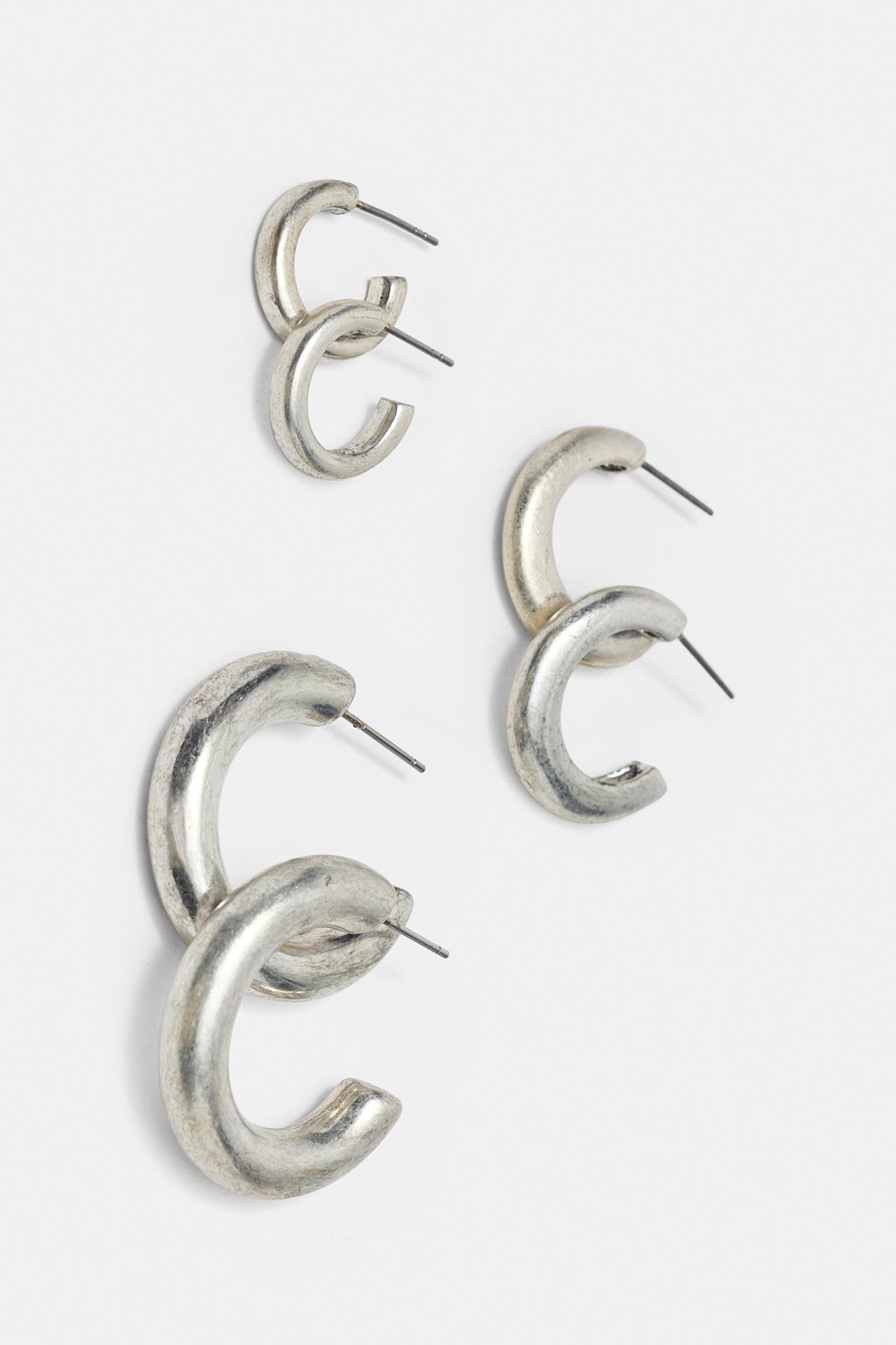 6-pack of hoop earrings — Gold