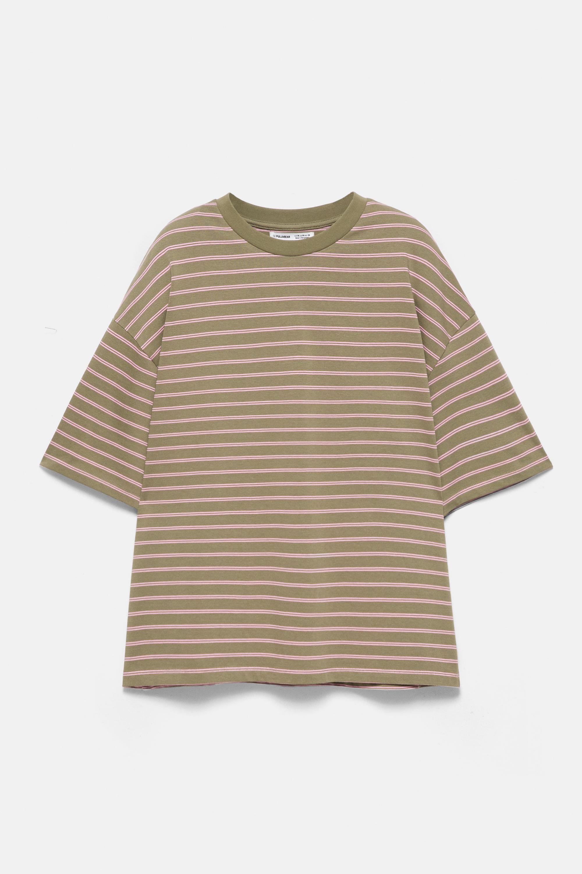 Oversize short sleeve T-shirt — Striped