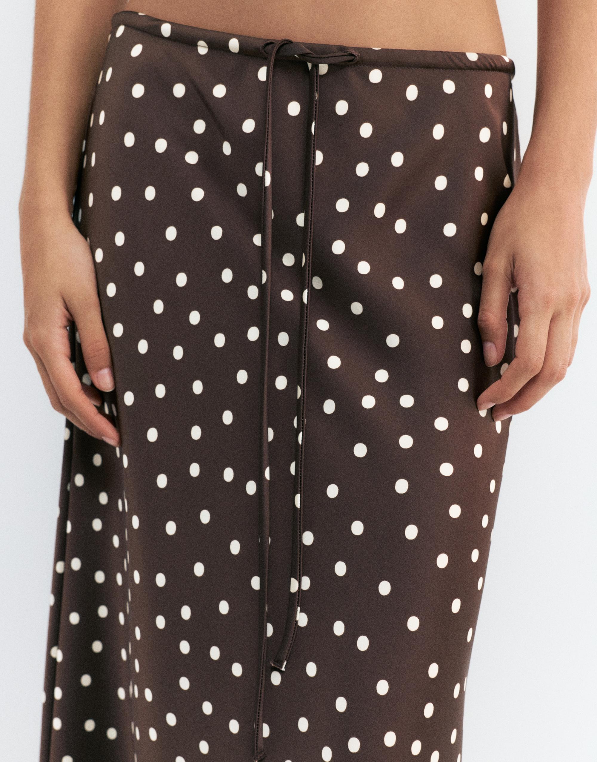 Satin midi skirt — Print 1