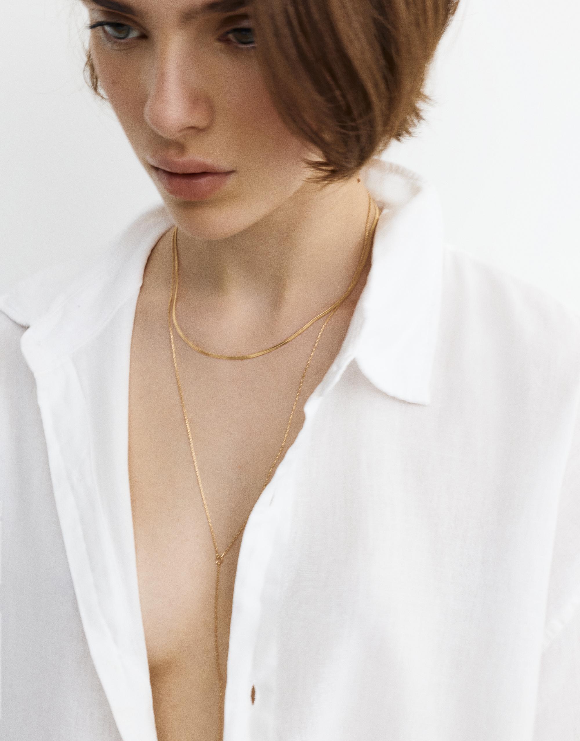 Pack of lariat necklaces — Gold