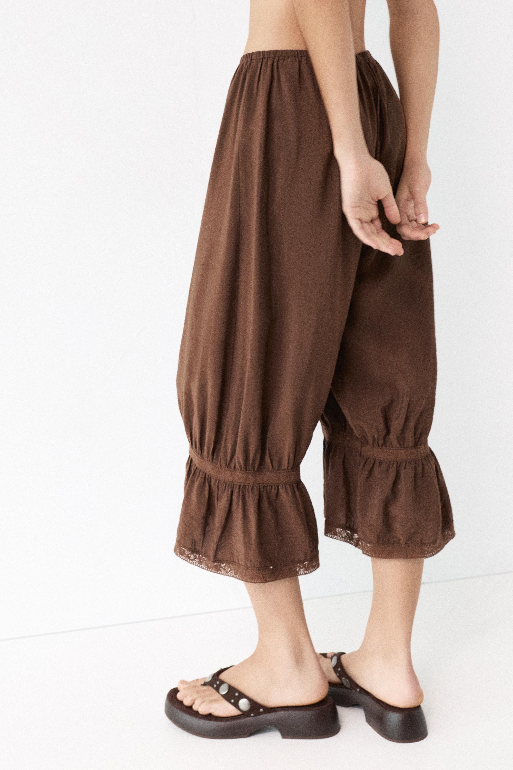 Brown bloomer trousers — Brown