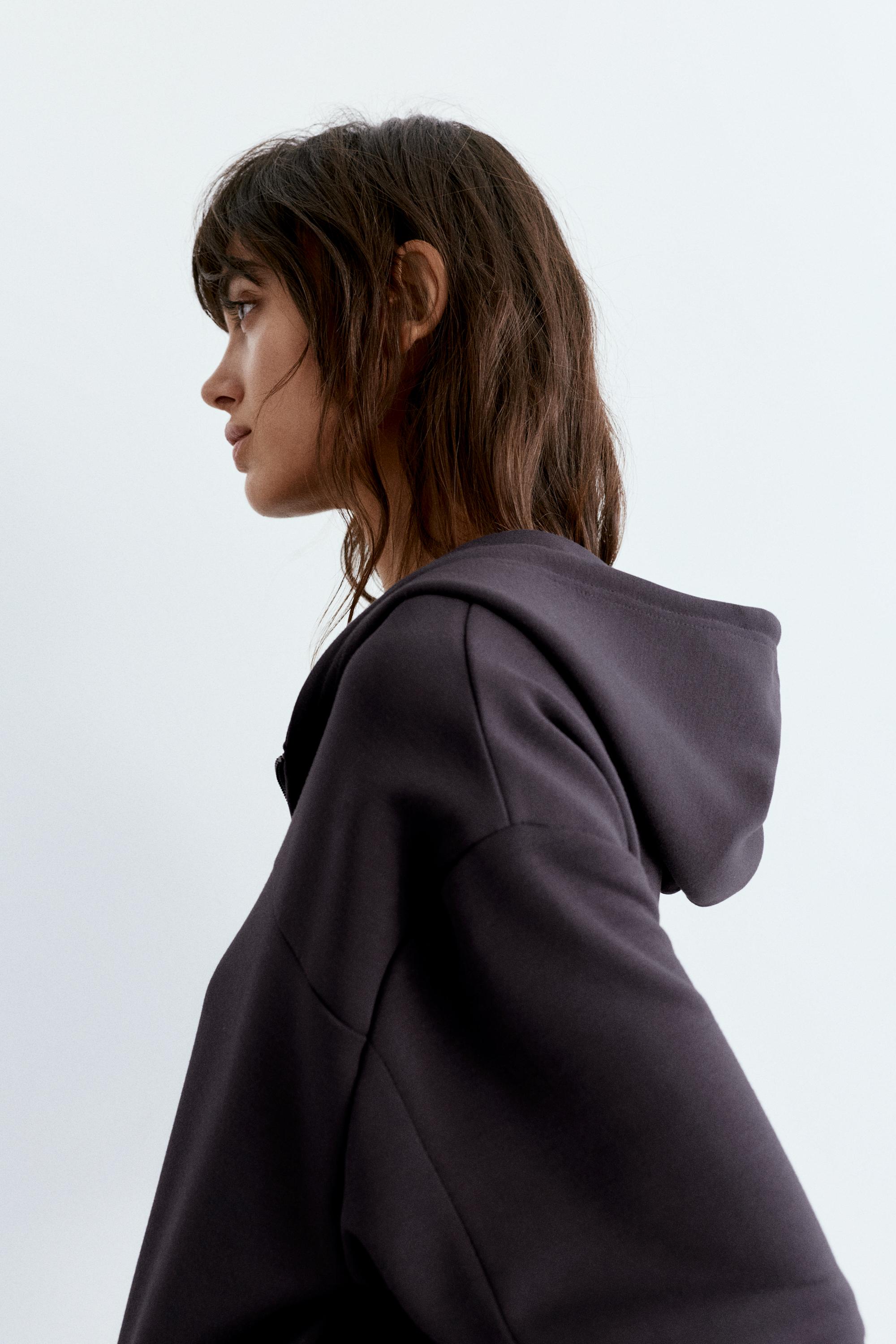 Soft touch hooded sweatshirt — Black