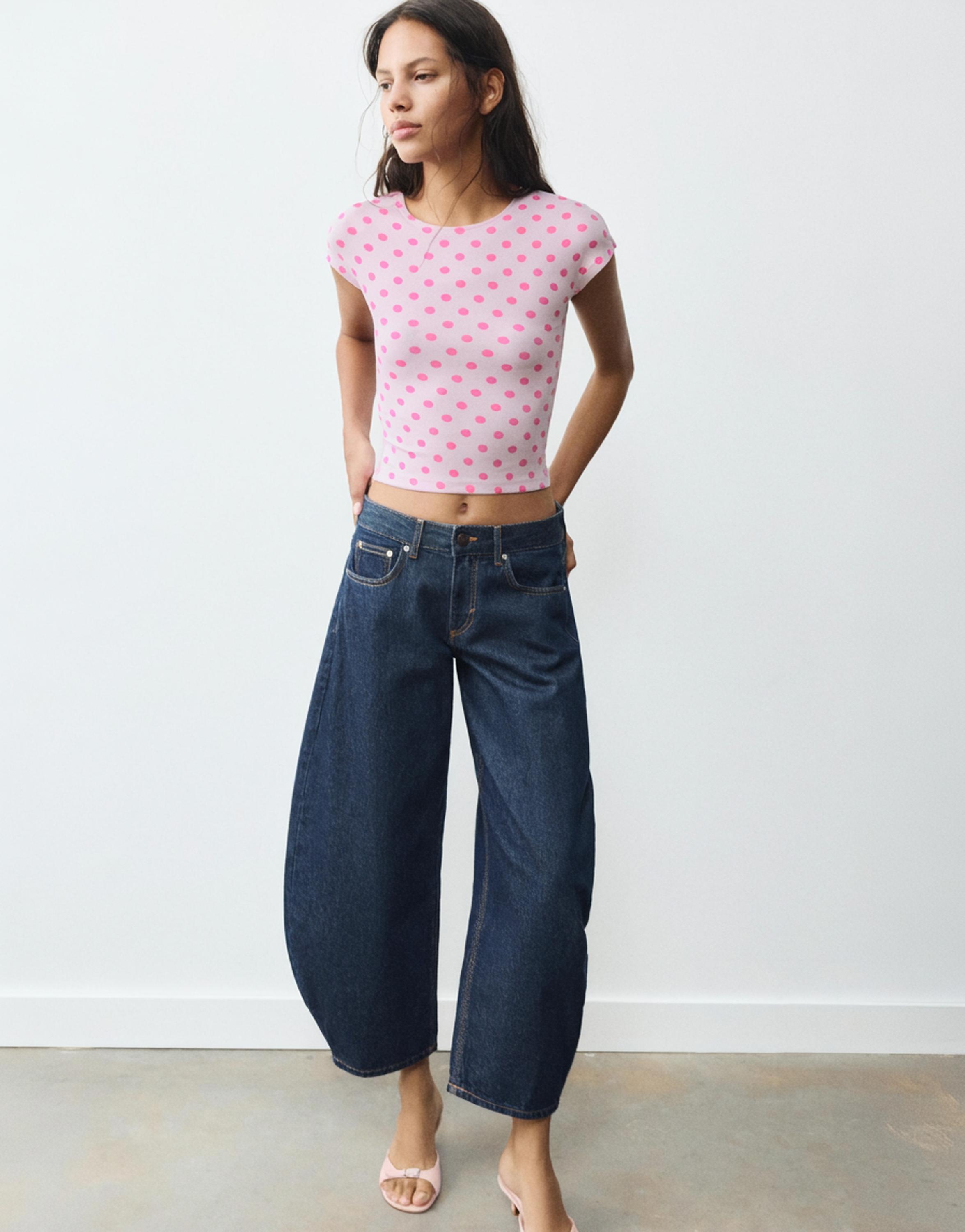 Fitted short sleeve T-shirt — Pastel pink