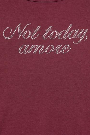 Fitted rhinestone graphic T-shirt — Maroon 7