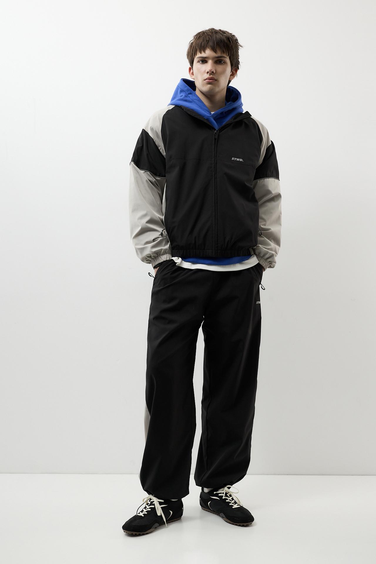 STWD panelled joggers — Black