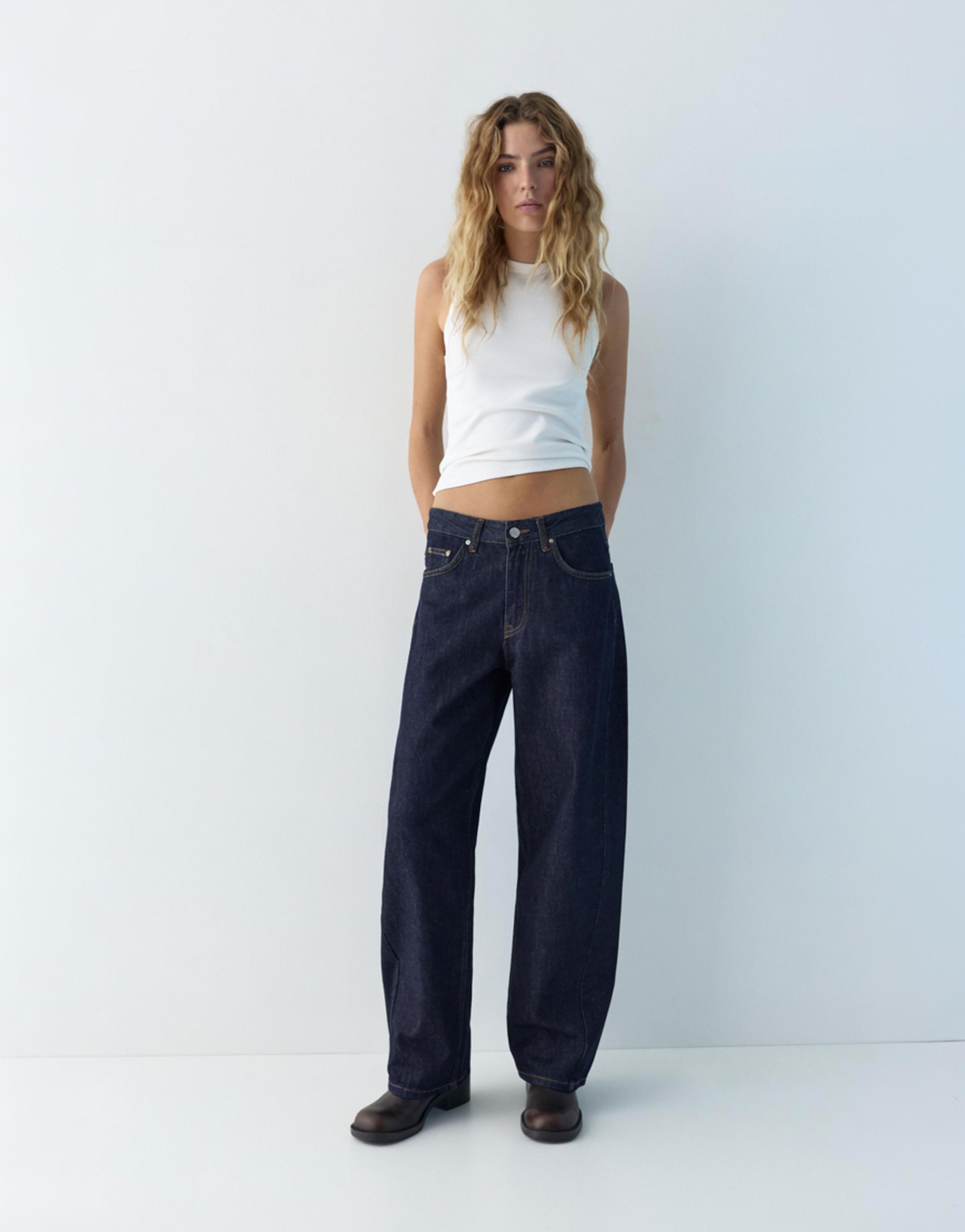 Düşük bel barrel jean - Görsel 50