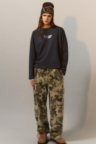 Metallic slogan T-shirt — Dark grey 4