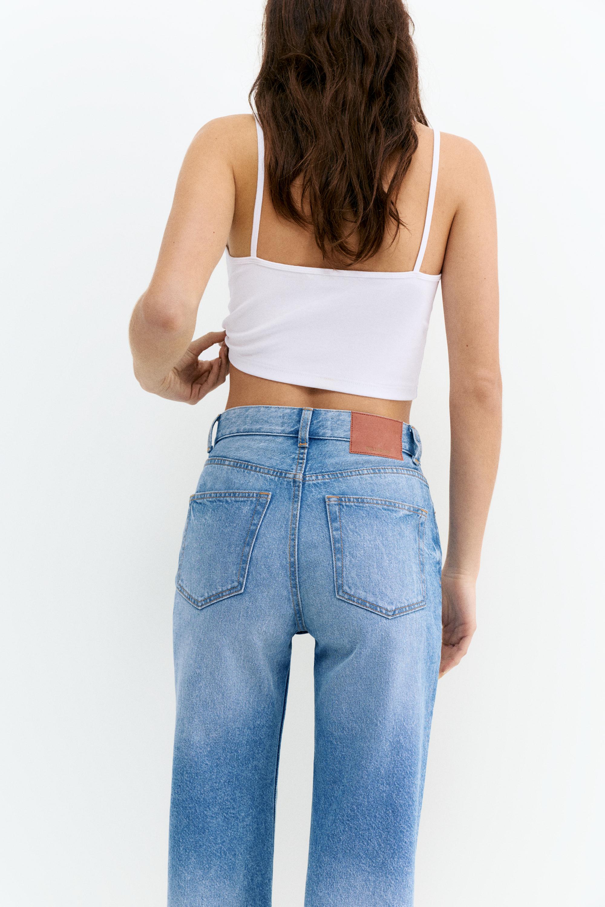 Yüksek bel geniş paça jean - Görsel 84