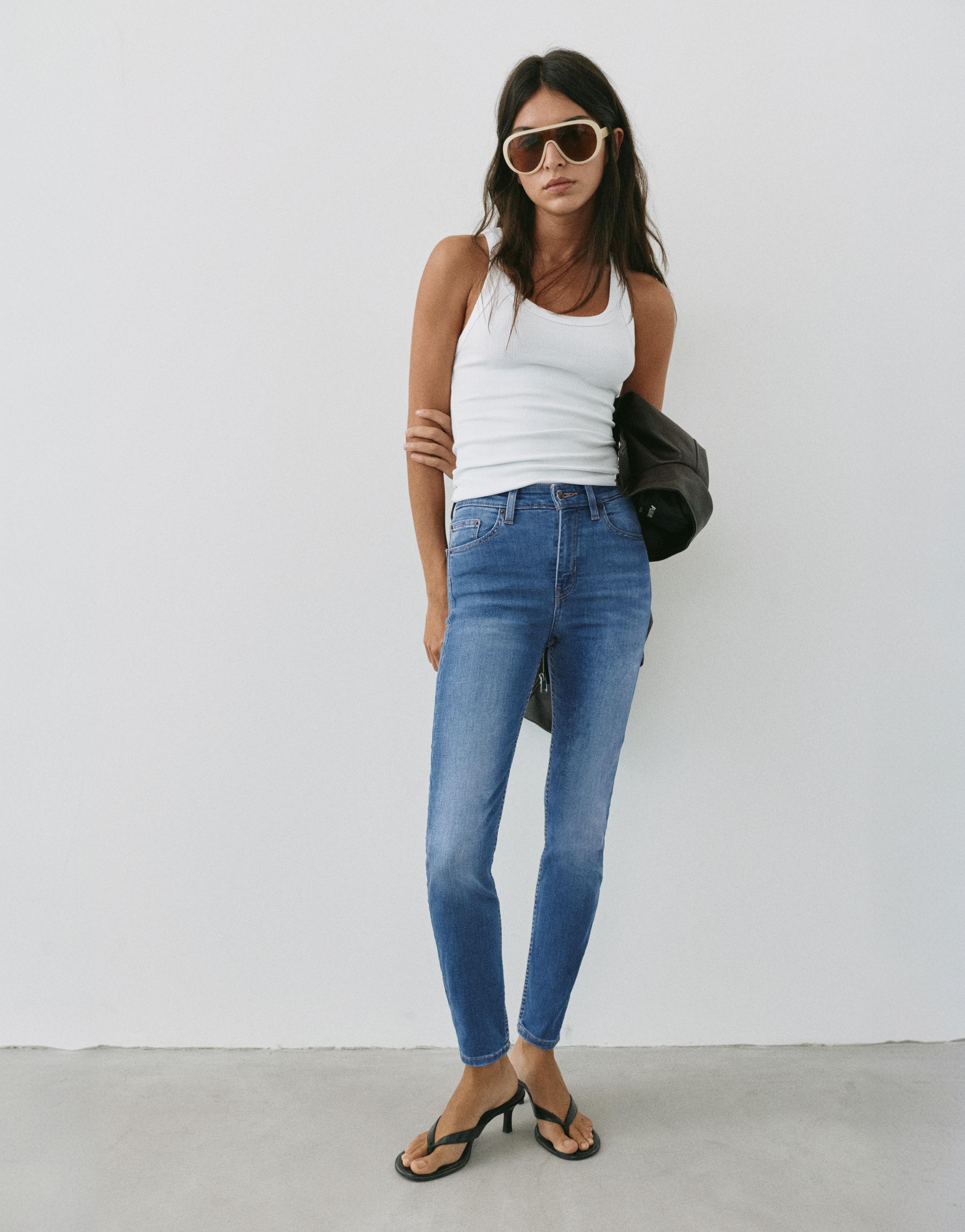 High-waist skinny jeans — Indigo